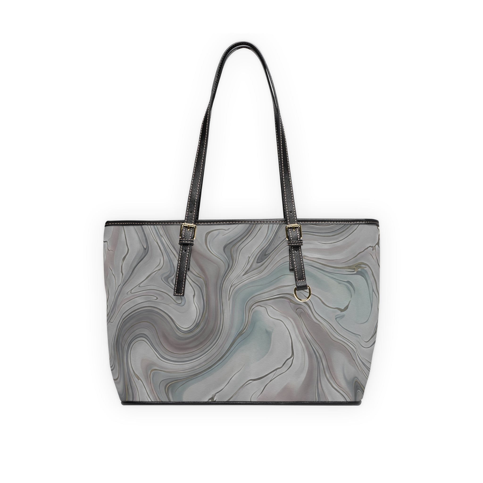 Handbag | Elegant Grey Marble Swirl Shoulder Bag for Everyday & Work