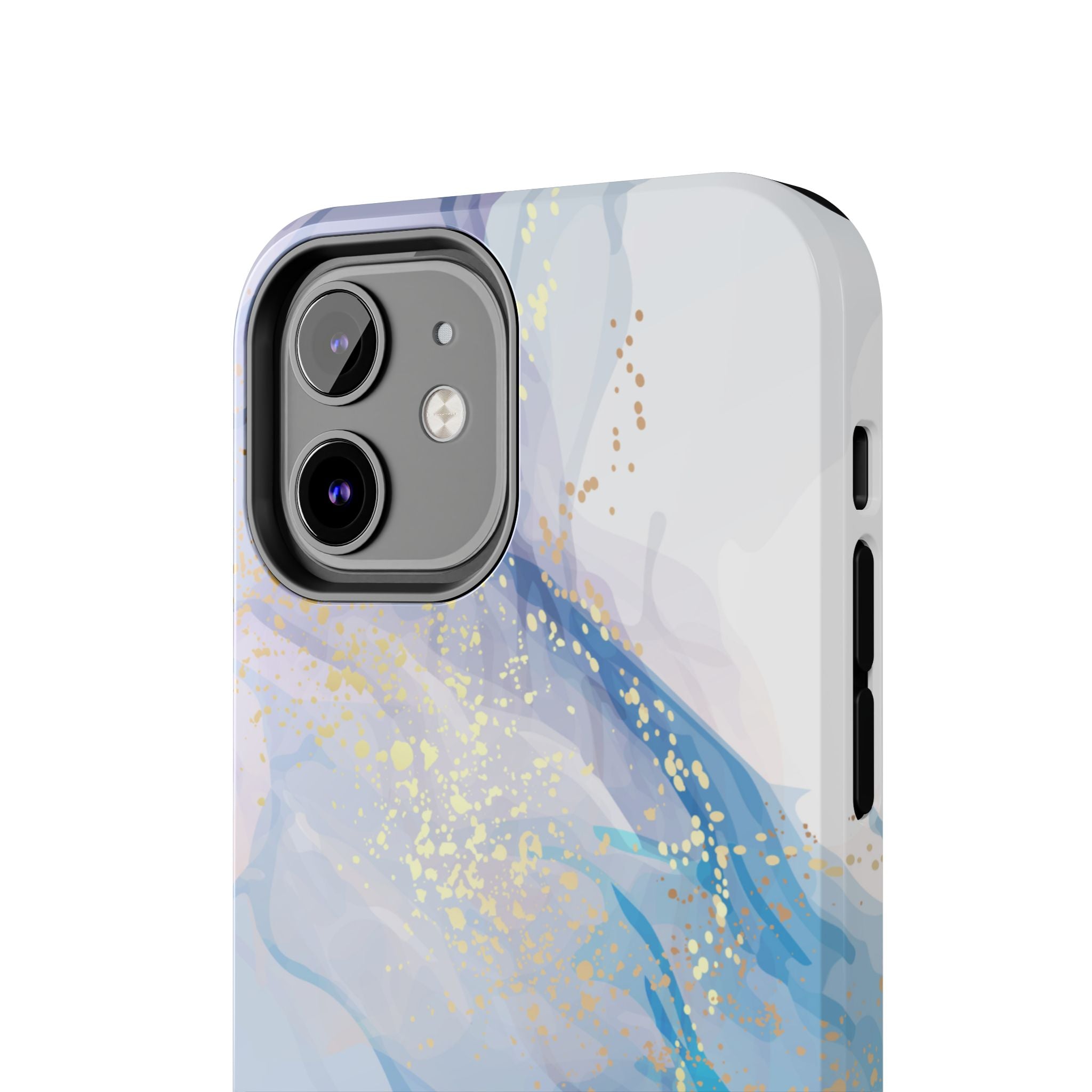 Phone Case | Gold Fleck Blue Marble Tough Protective Phone Cover