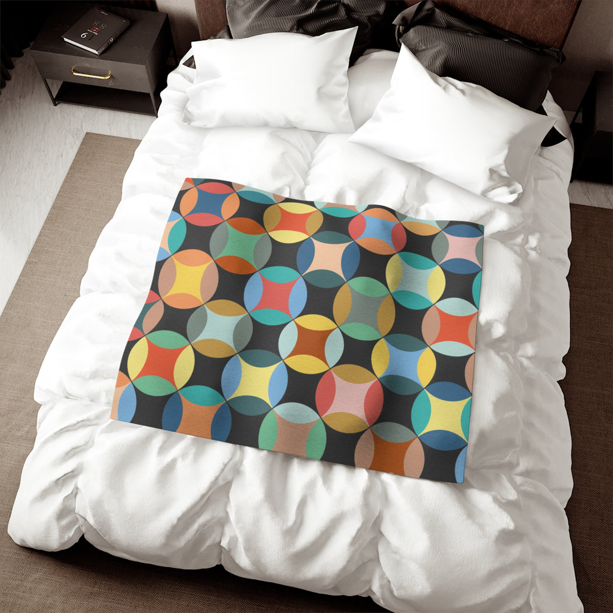 Vintage Mid-Century Circles Sweatshirt Blanket