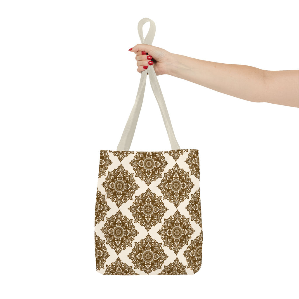 Tote Bag | Boho Gold Medallion Pattern