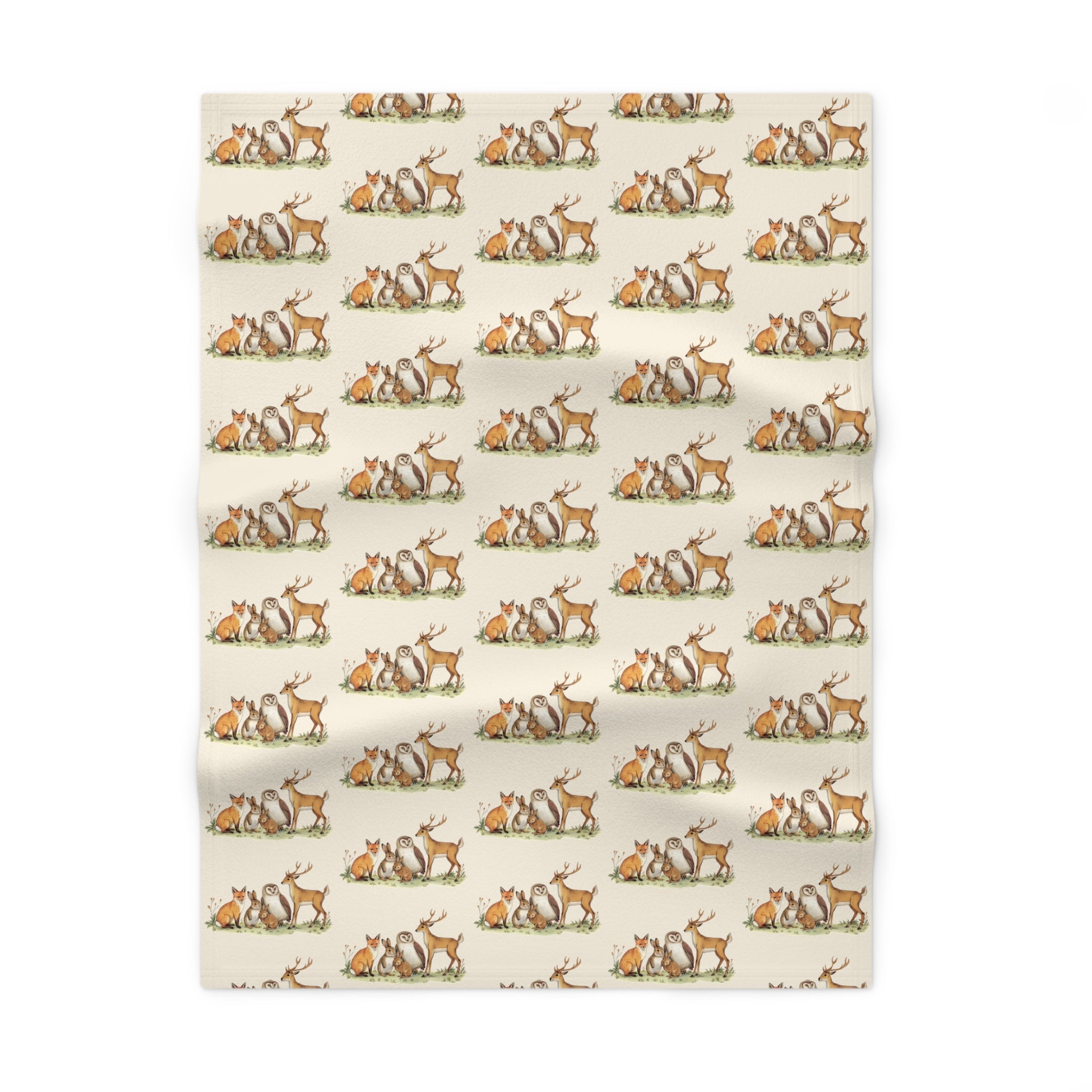 Baby Blanket | Woodland Animals Pattern Soft Fleece Blanket for Nursery & Newborn