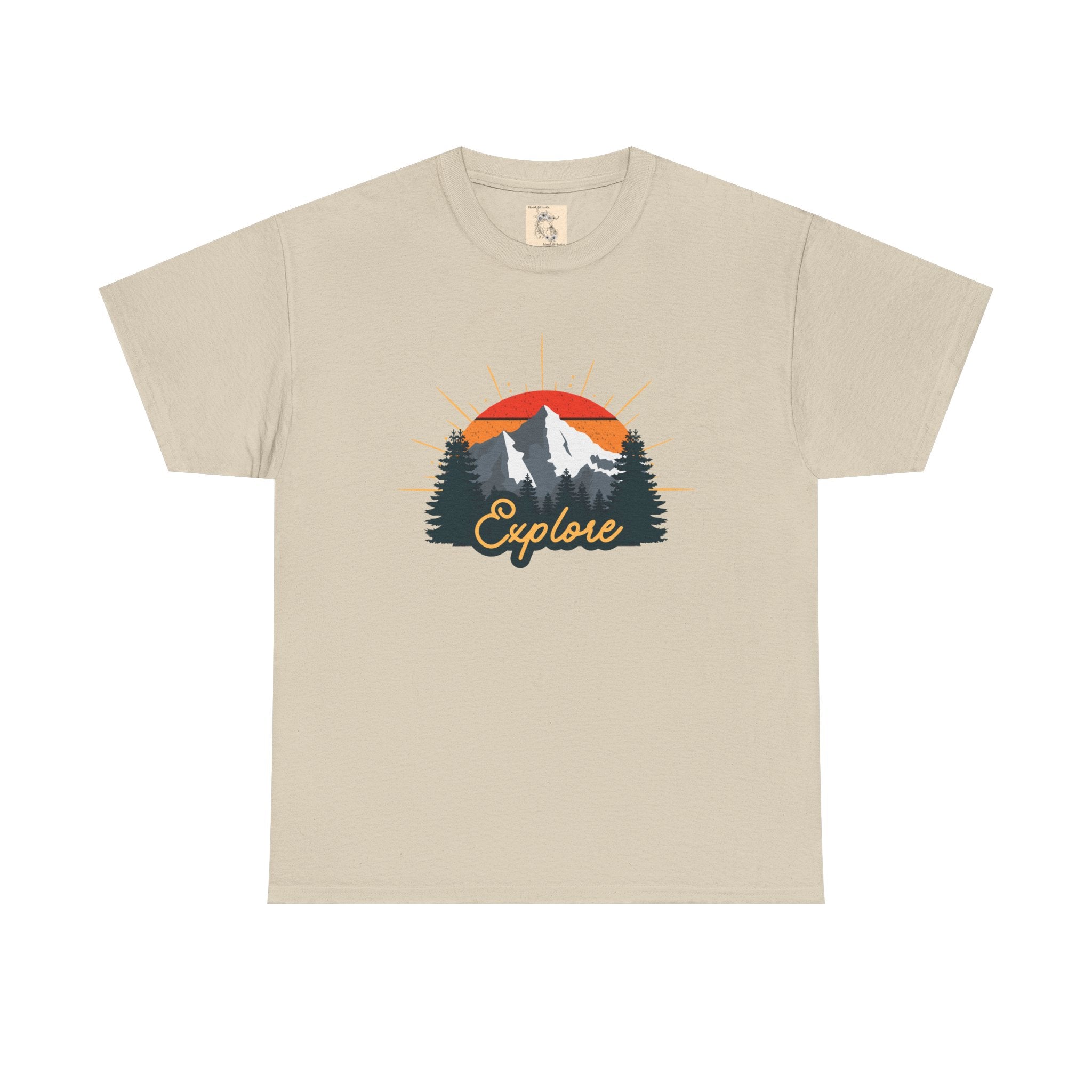 T-Shirt | Vintage Sunset 'Explore' Outdoor Adventure Shirt