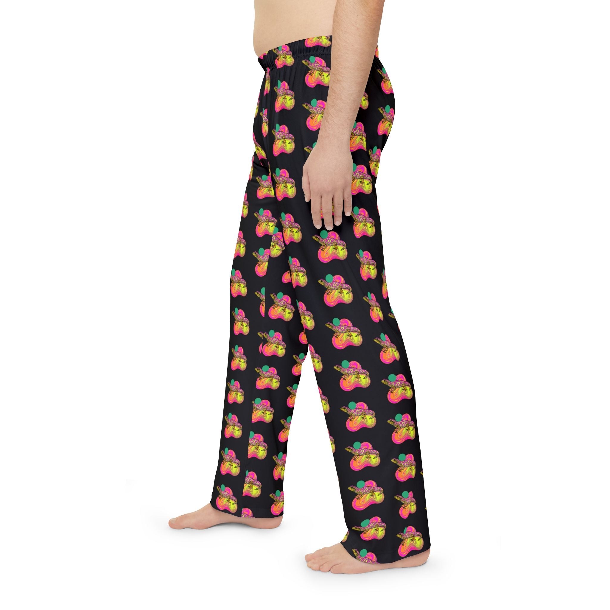 Pajama Pants | Neon Leopard Gecko Pattern
