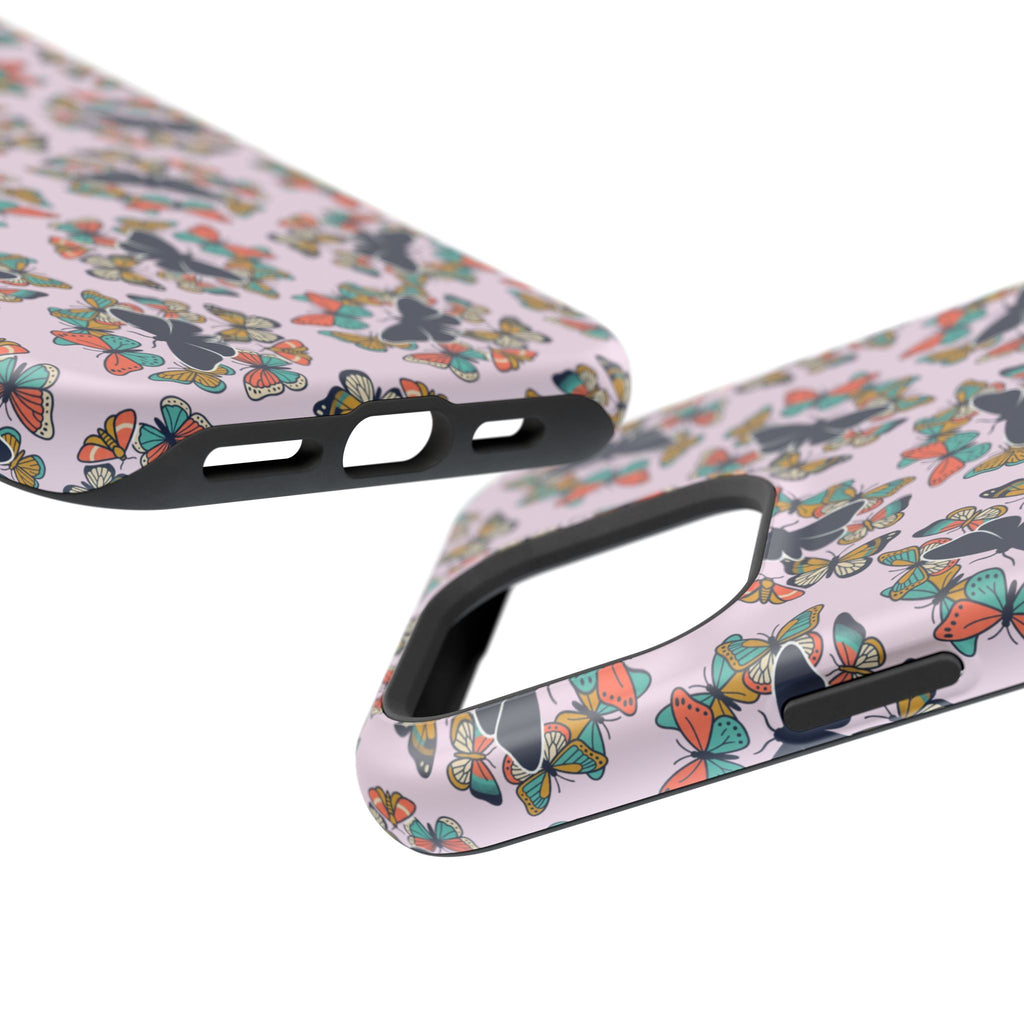 Phone Cases | Pastel Butterflies and Moths Pattern Magnetic Impact-Resistant Case