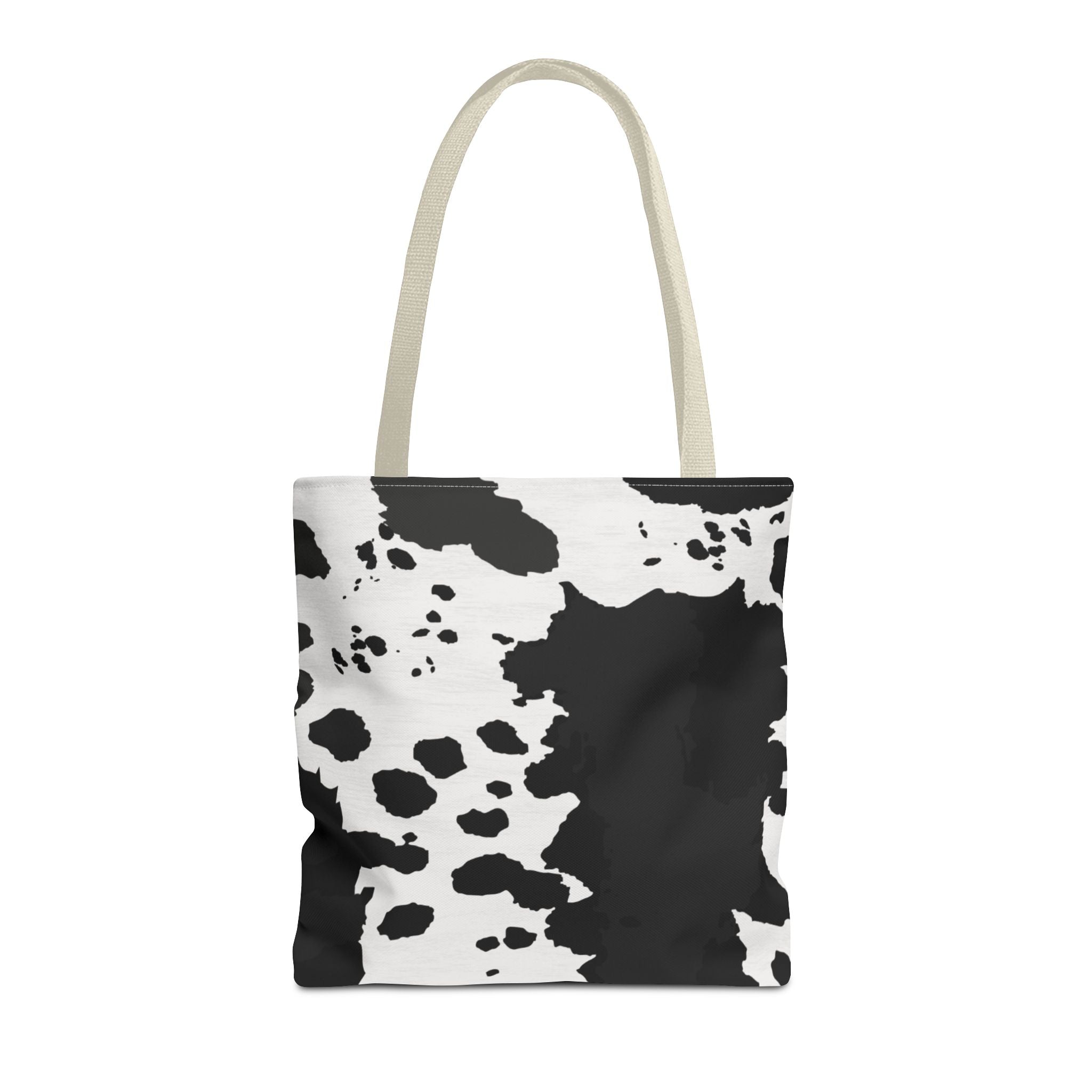 Tote Bag | Black & White Cow Print Patterned Shoulder Tote