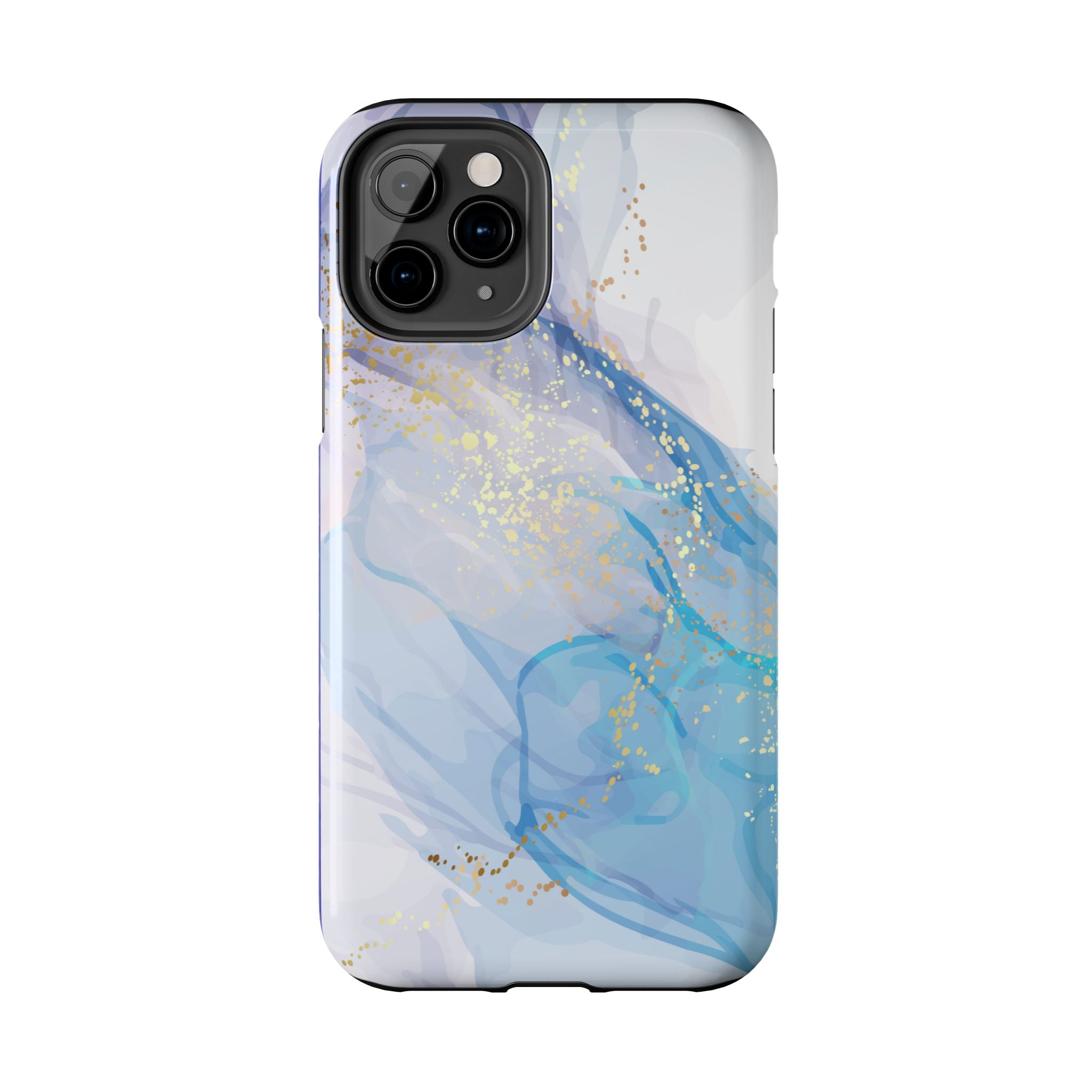 Phone Case | Gold Fleck Blue Marble Tough Protective Phone Cover