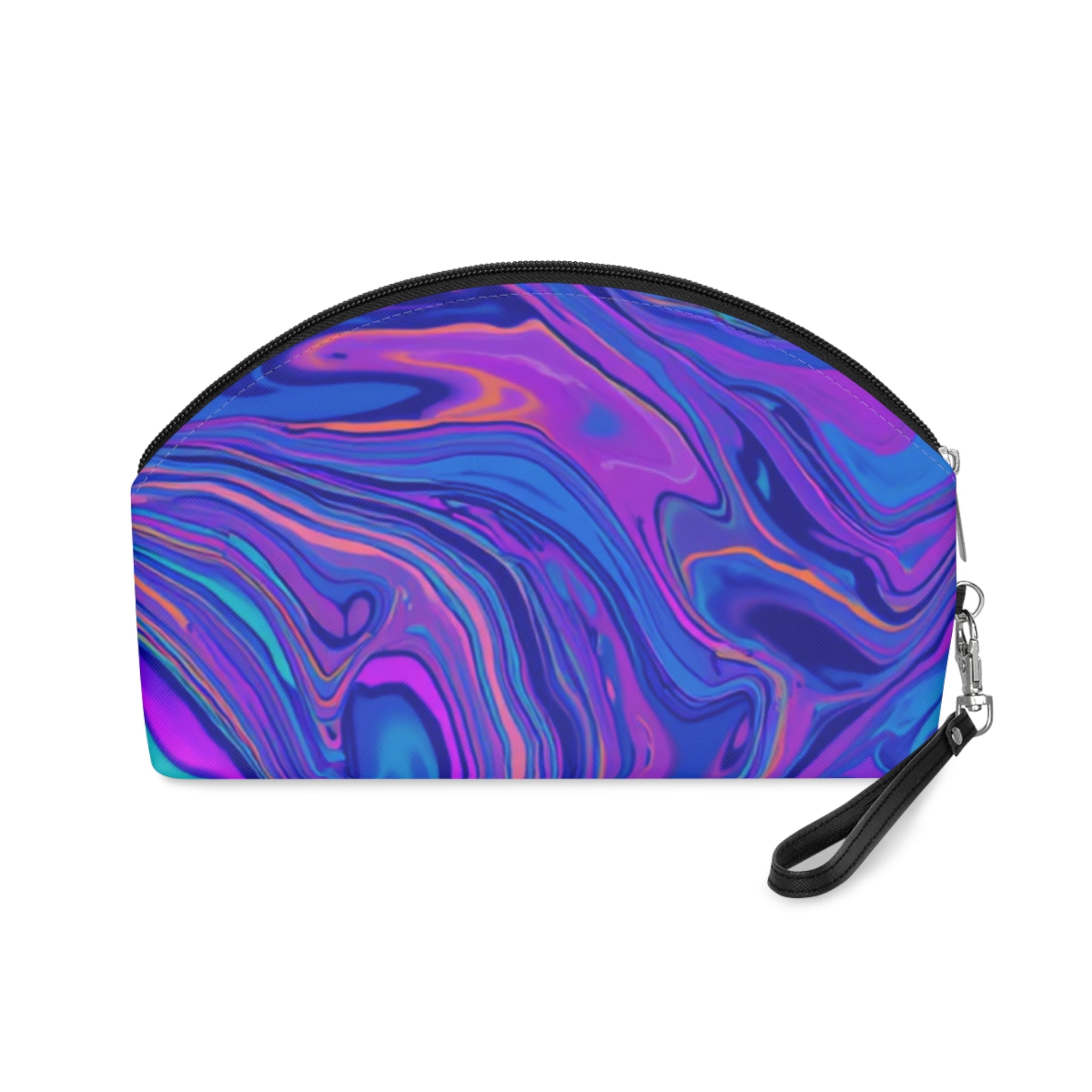 Cosmetic Pouch | Marbled Neon Swirl Makeup Bag