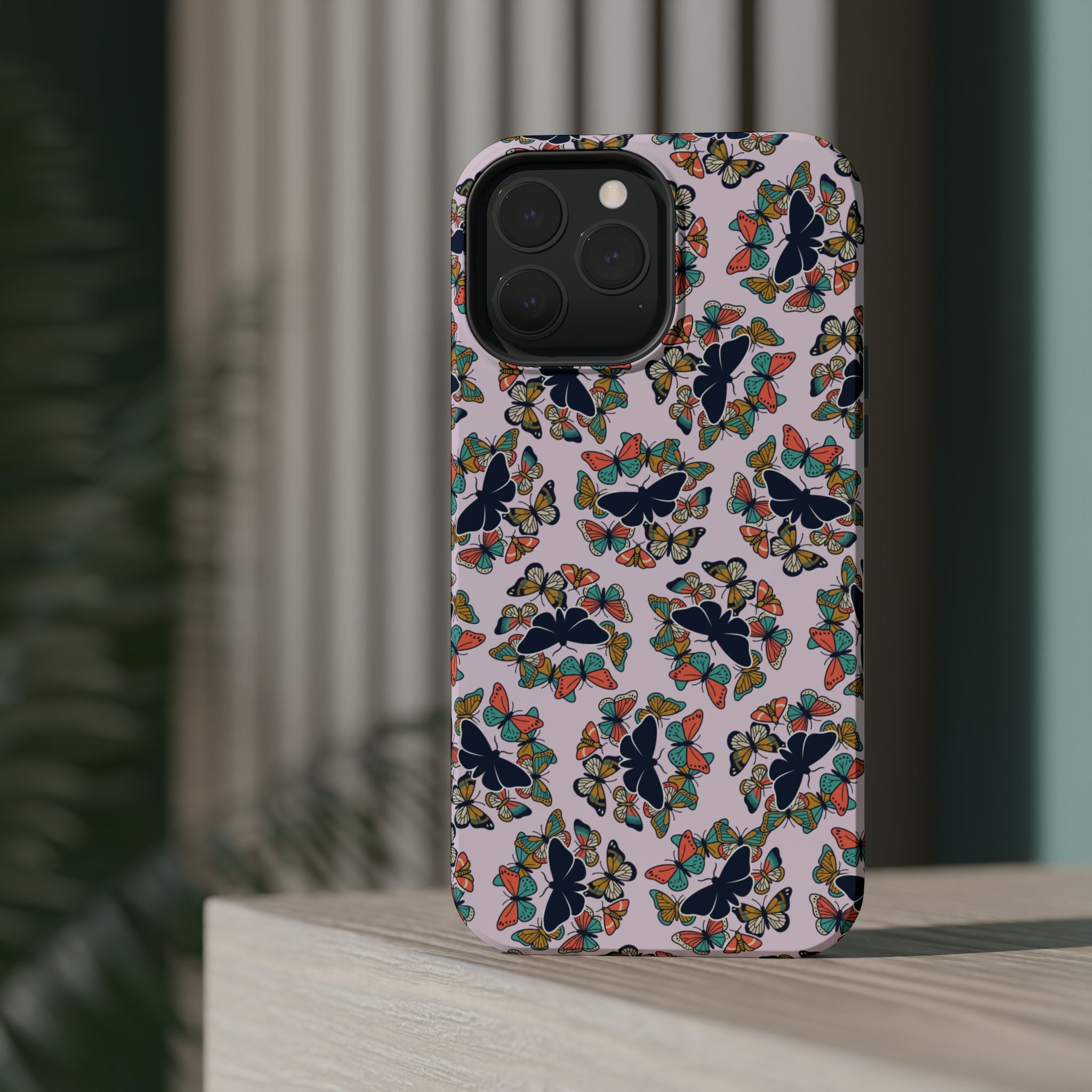 Phone Cases | Pastel Butterflies and Moths Pattern Magnetic Impact-Resistant Case