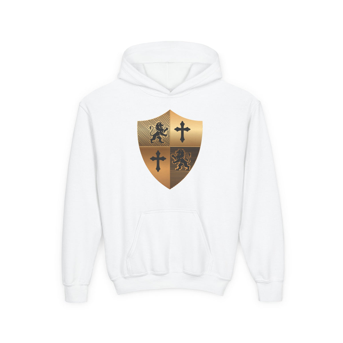 Gold Medieval Shield Crest Hoodie
