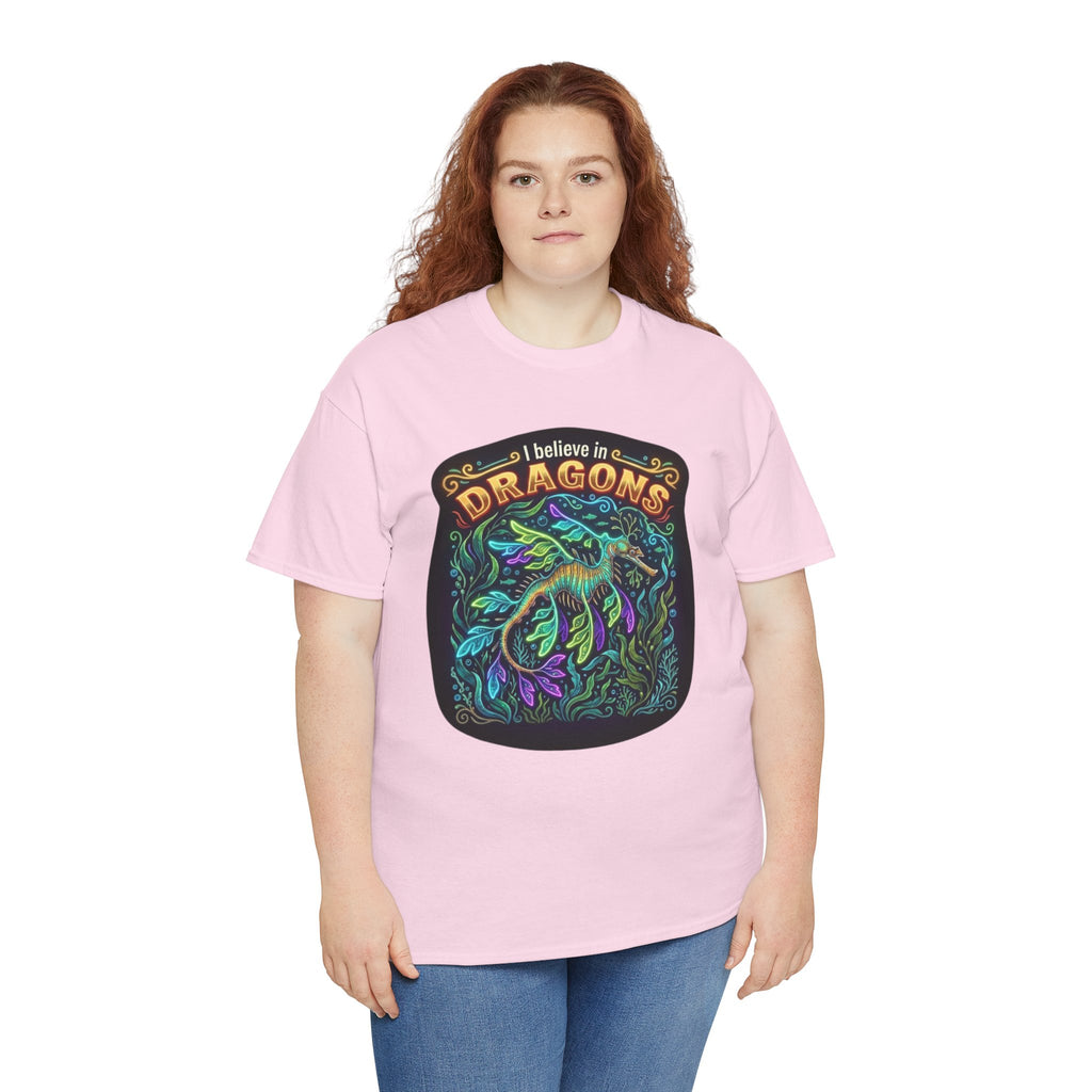 T-Shirt | 'I Believe in Dragons' Colorful Graphic Tee