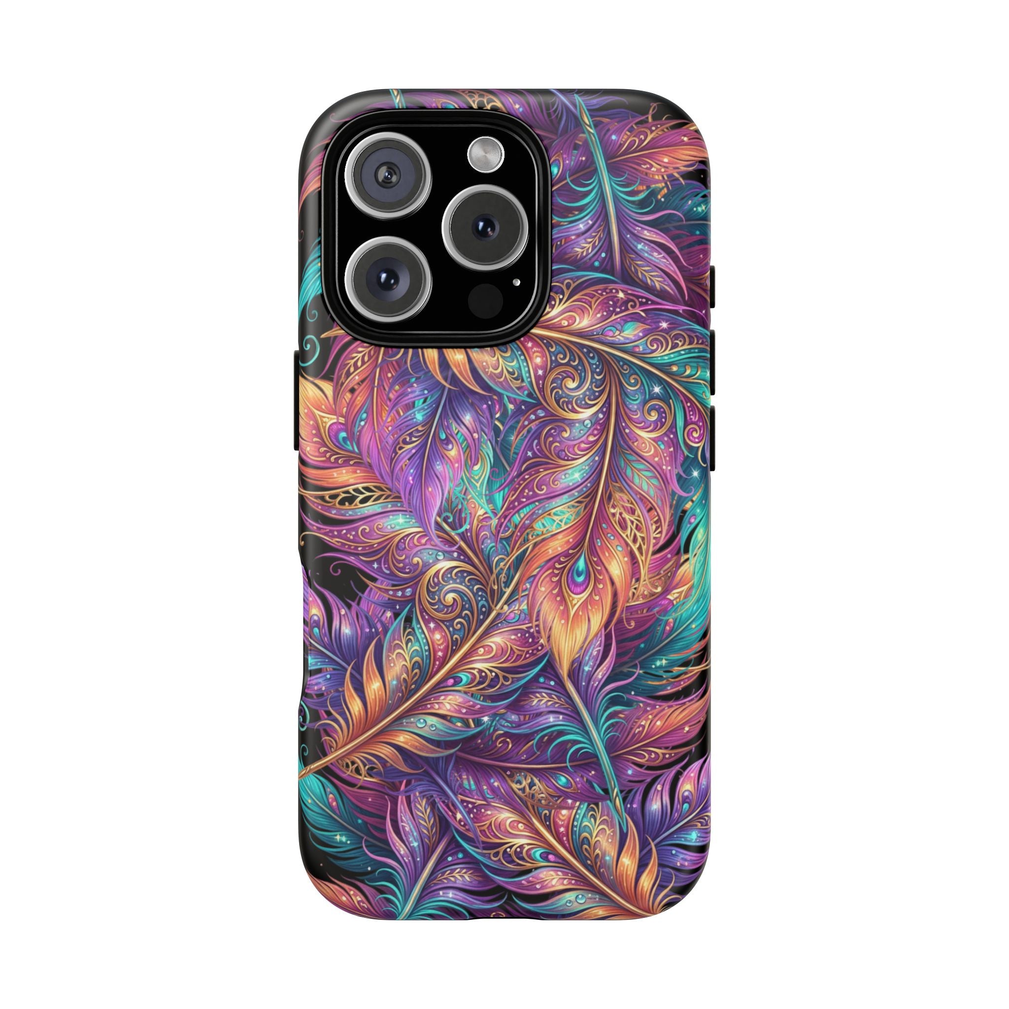 Phone Case | Colorful Feather Art Magnetic Tough Phone Cover