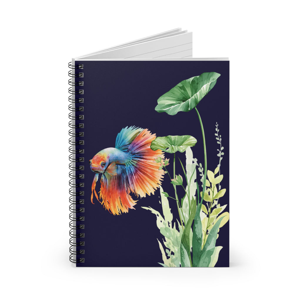 Journal | Watercolor Betta Fish Spiral Notebook