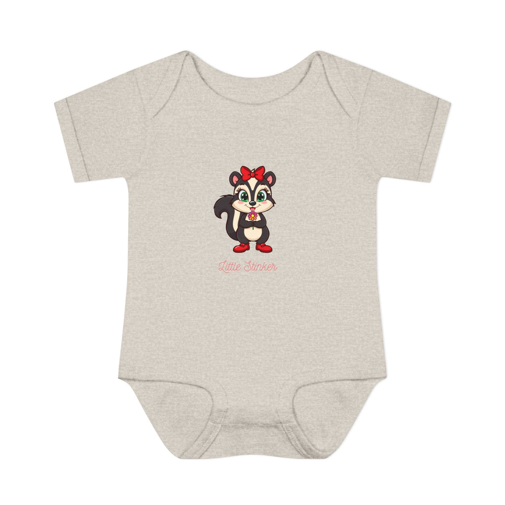 Baby Bodysuit | Cute Skunk Cartoon 'Little Stinker' Graphic Infant Onesie