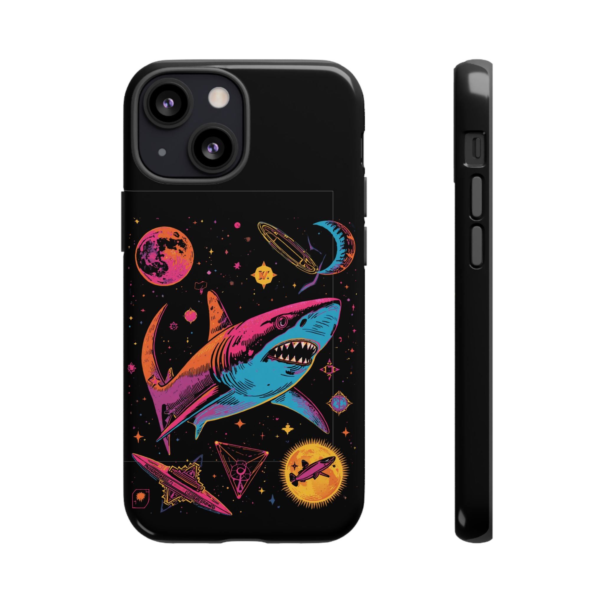 Phone Cases | Neon Space Shark Case