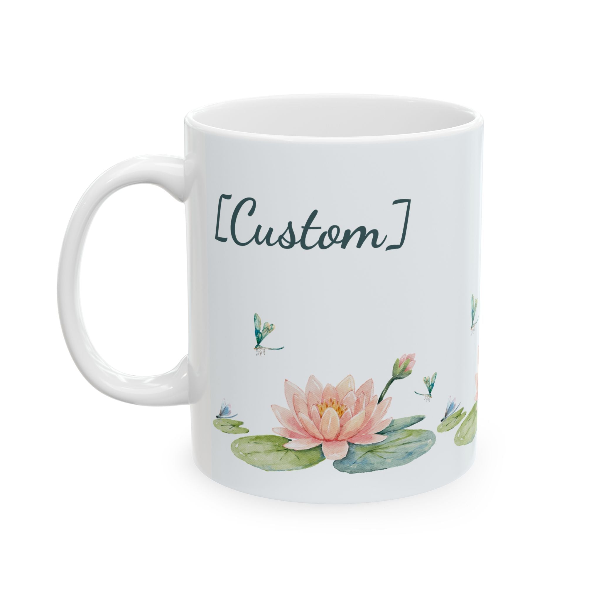 Coffee Mug | Watercolor Lotus Flowers Customizable Ceramic Cup