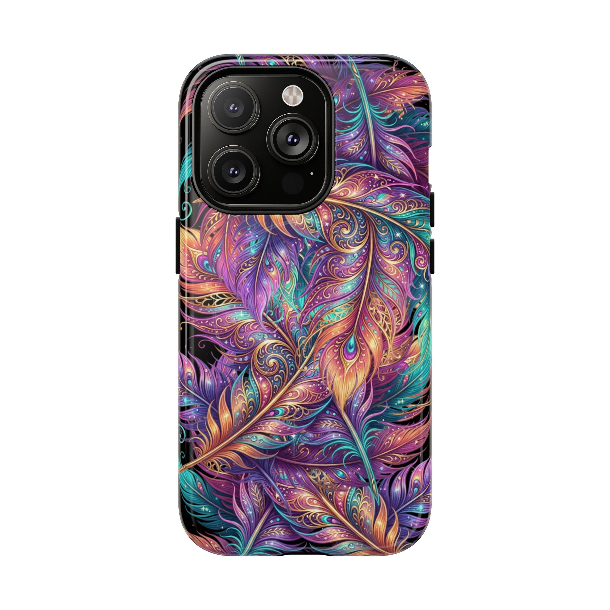 Phone Case | Colorful Feather Art Magnetic Tough Phone Cover