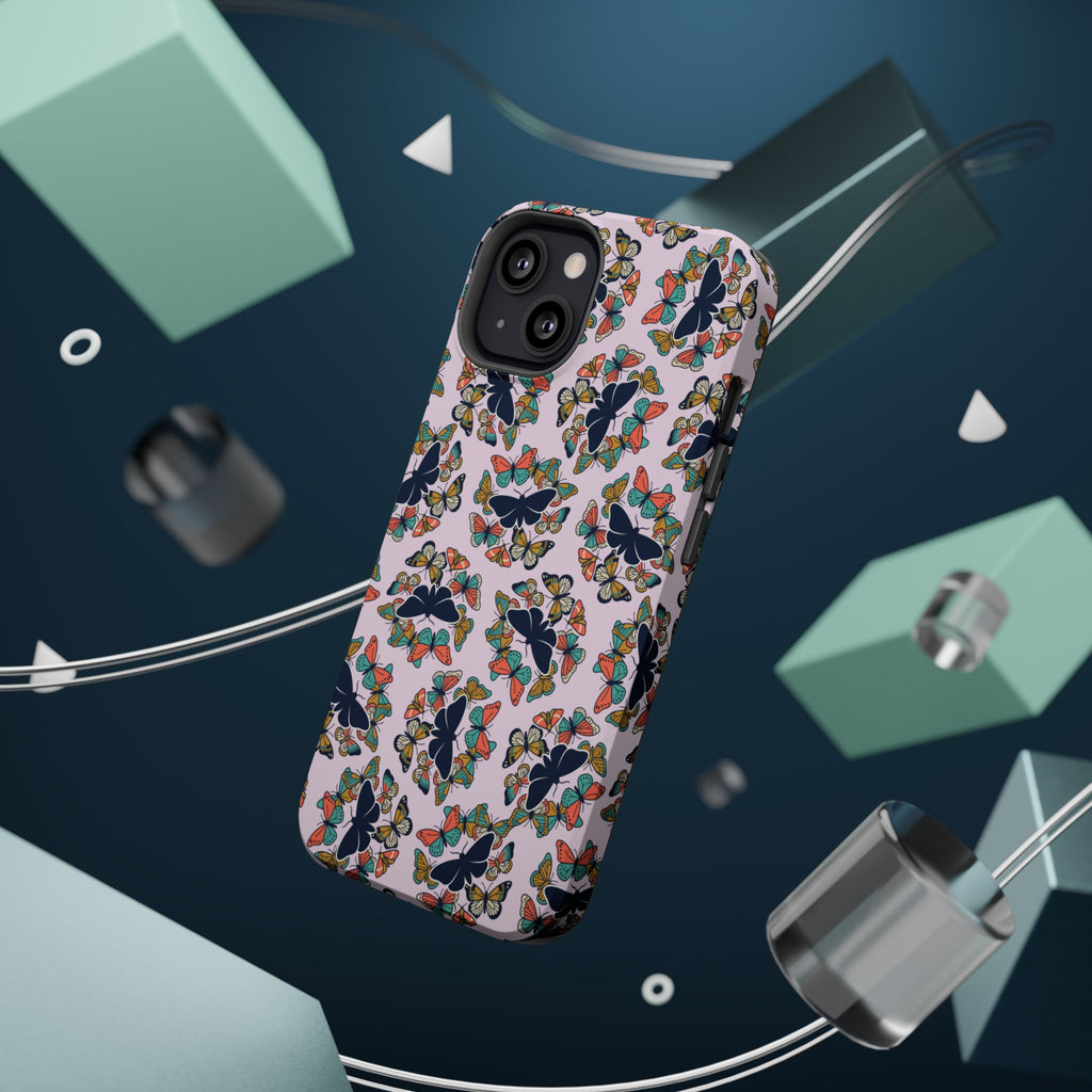 Phone Cases | Pastel Butterflies and Moths Pattern Magnetic Impact-Resistant Case