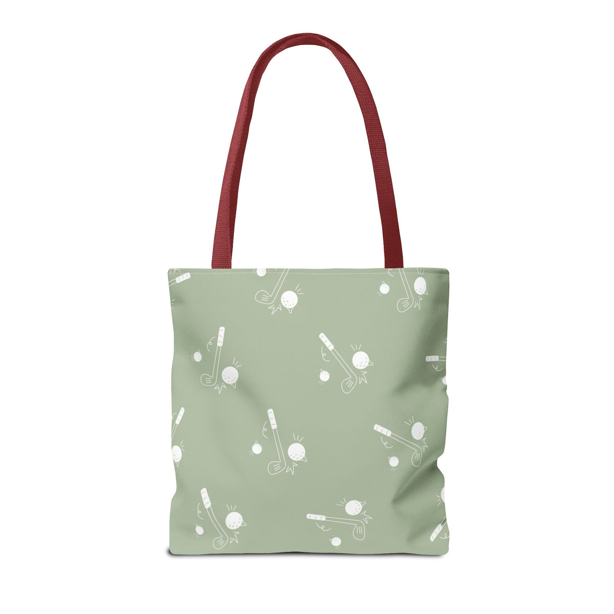 Sage Green and Golf Pattern Tote Bag