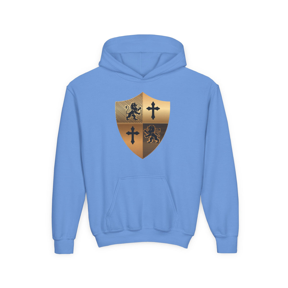 Gold Medieval Shield Crest Hoodie
