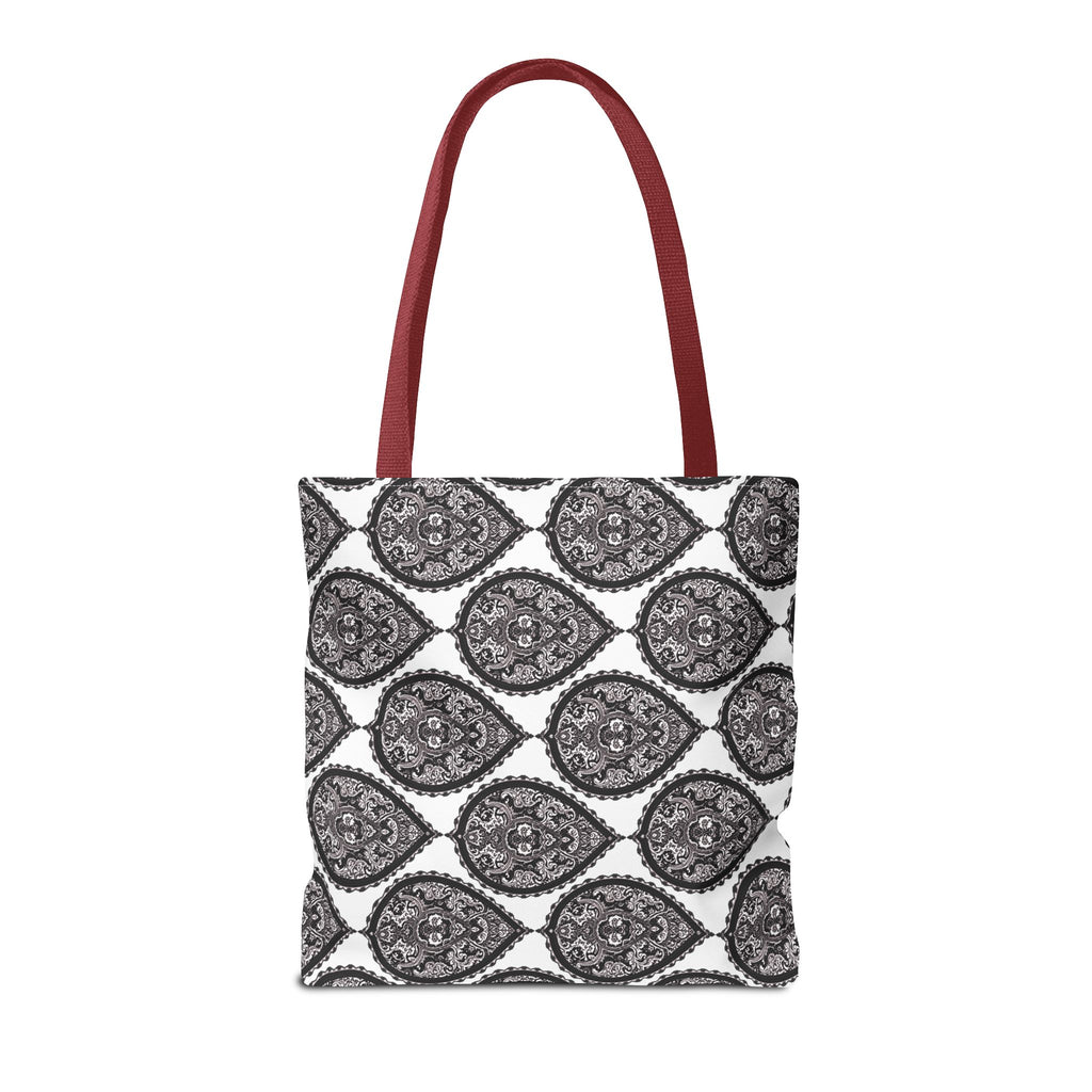 Tote Bag | Black & White Paisley Pattern
