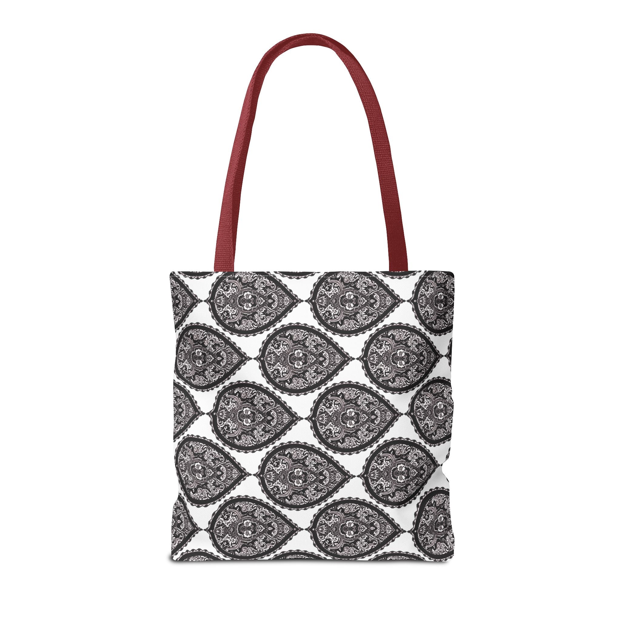 Tote Bag | Black & White Paisley Pattern