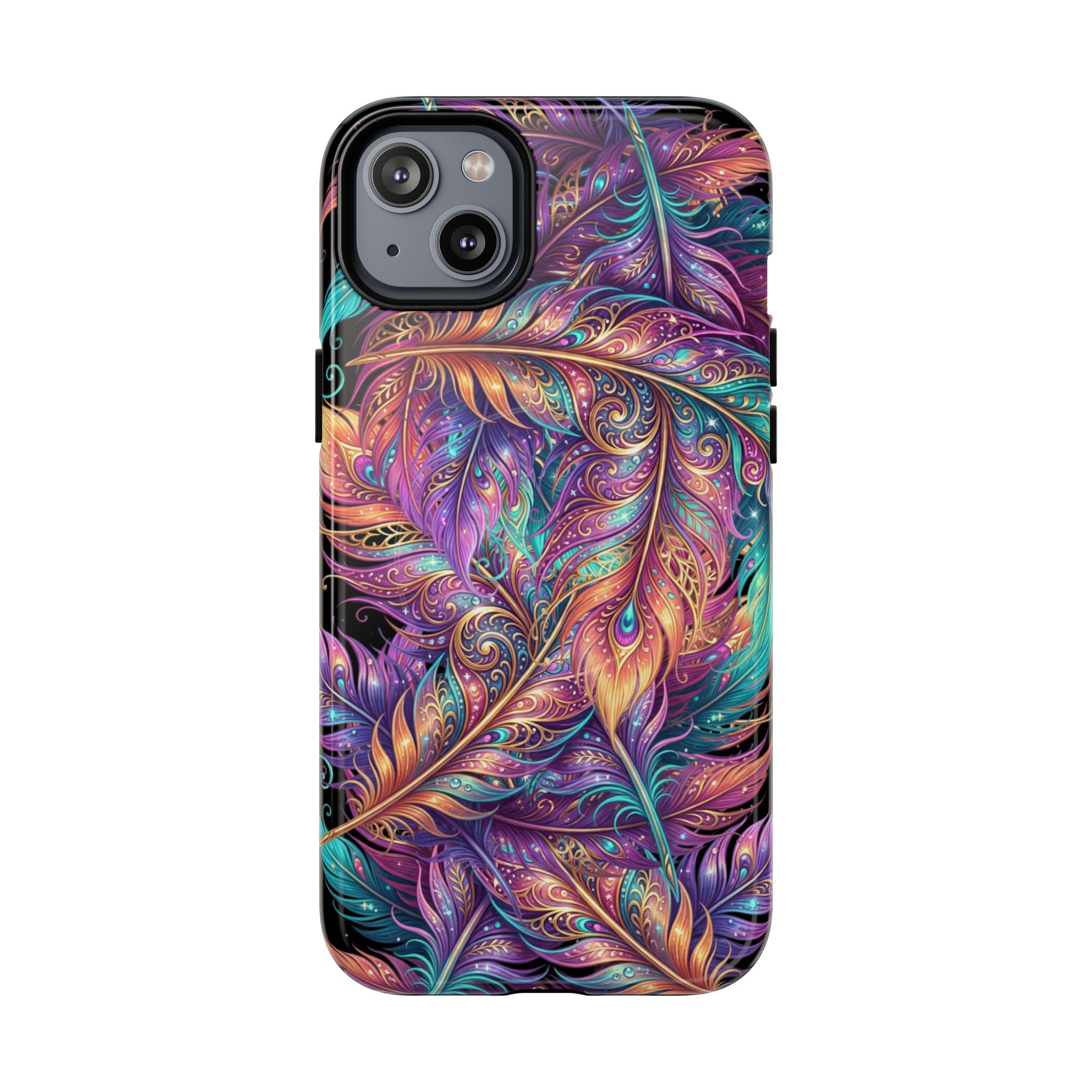 Phone Case | Colorful Feather Art Magnetic Tough Phone Cover