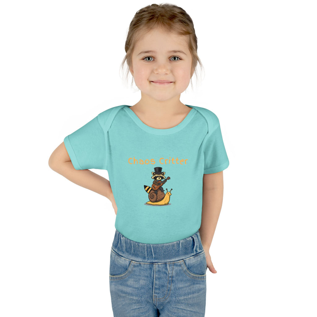 Baby Bodysuit | 'Chaos Critter' Playful Racoon Baby Onesie