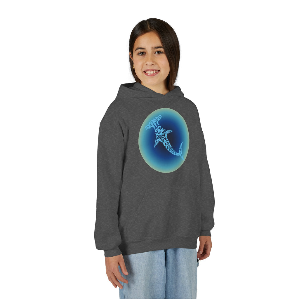 Tribal Hammerhead Youth Hoodie