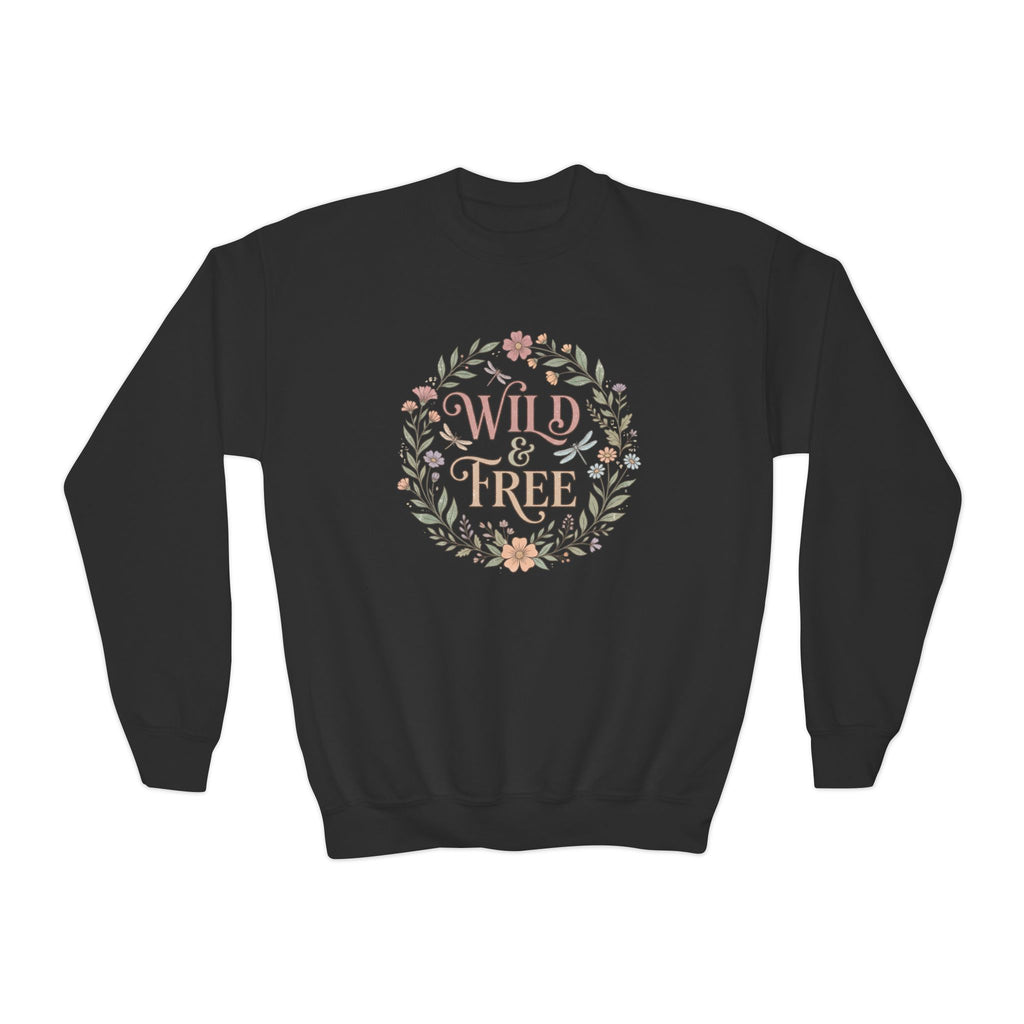 "Wild & Free" Floral Crewneck Sweatshirt