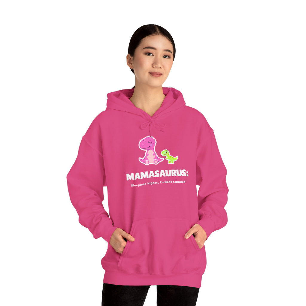 Pink Mama Dino with Baby Hoodie