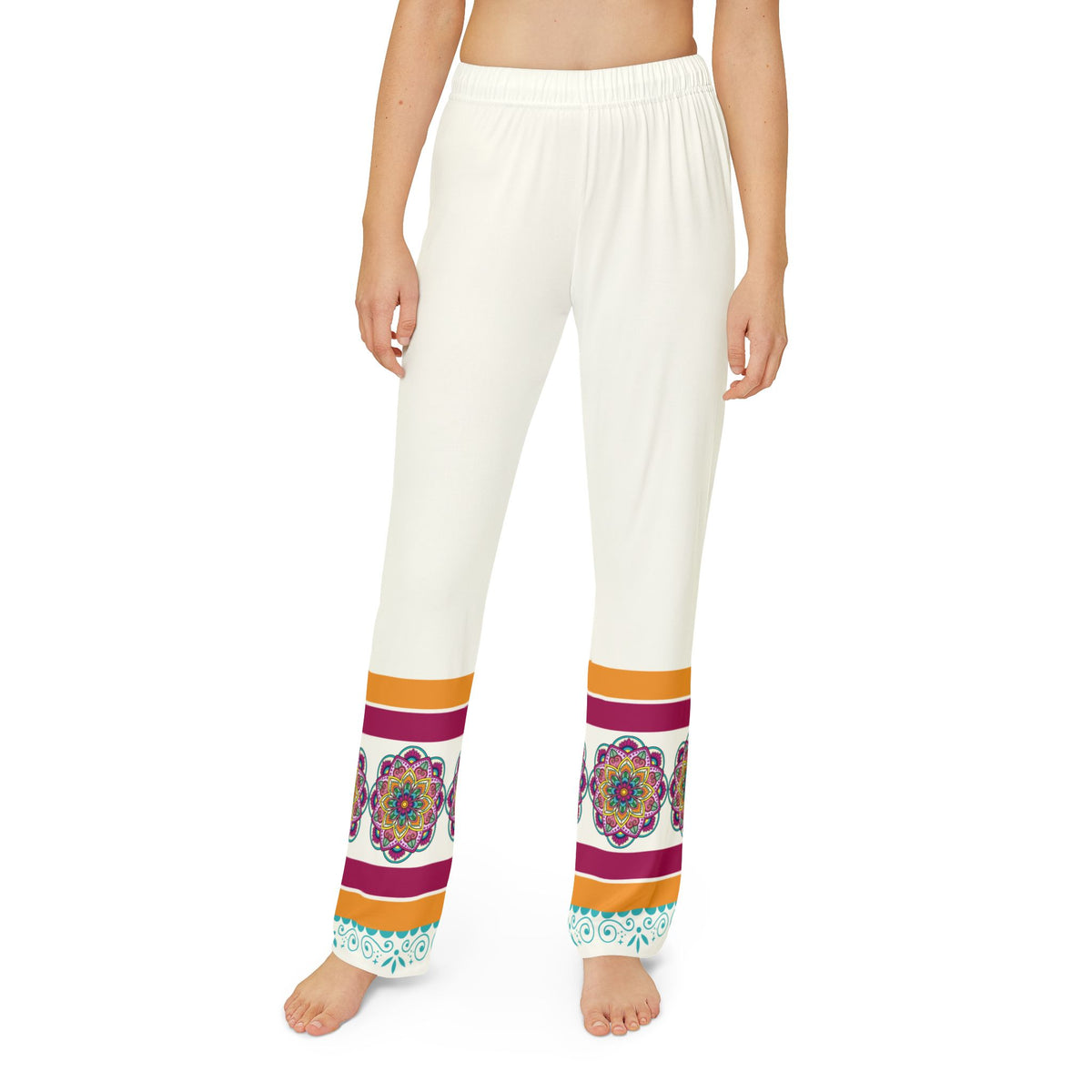 Colorful Mandala Trim Pajama Pants
