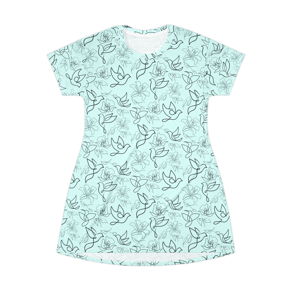 T-Shirt Dress | Mint Pastel Summer Casual Dress