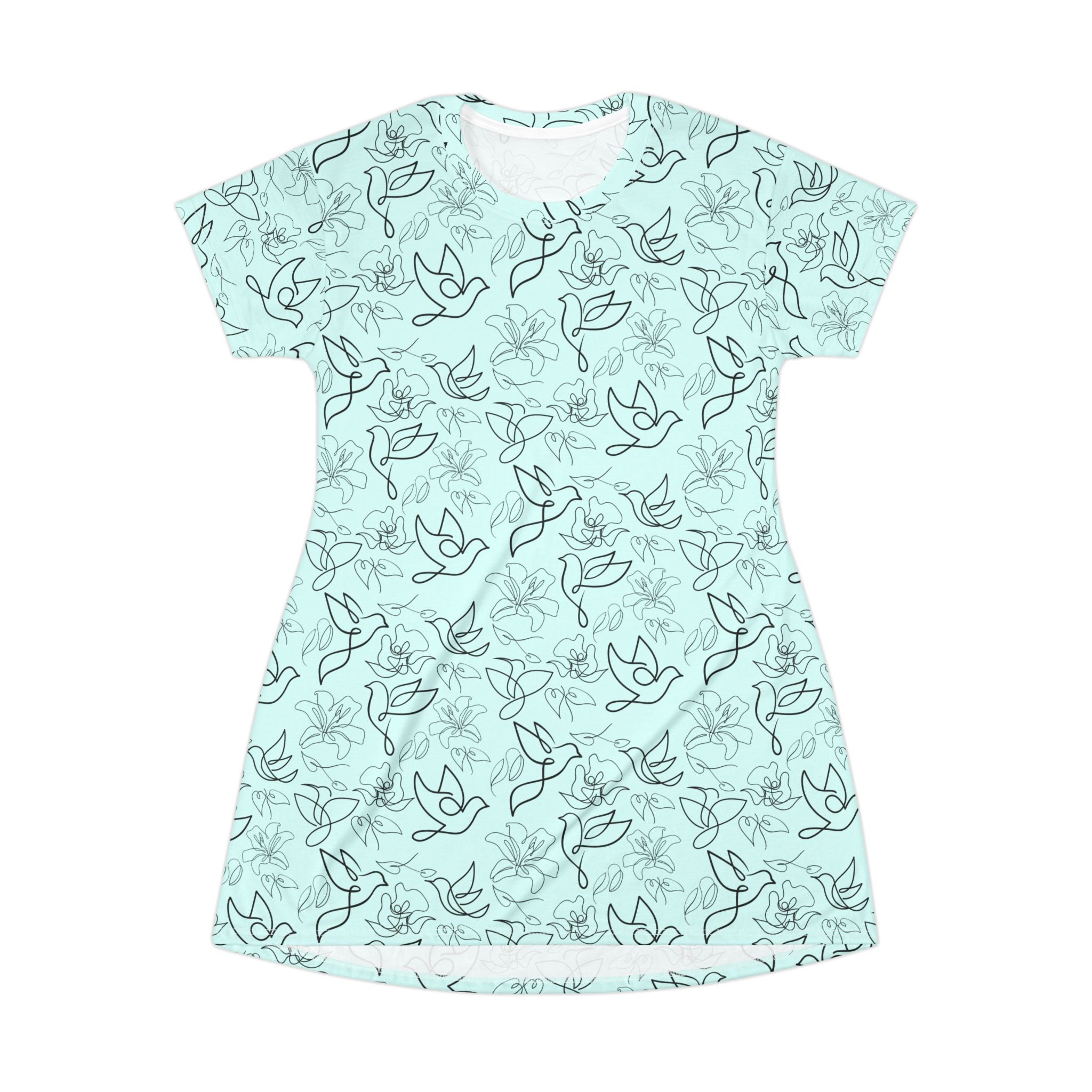 T-Shirt Dress | Mint Pastel Summer Casual Dress