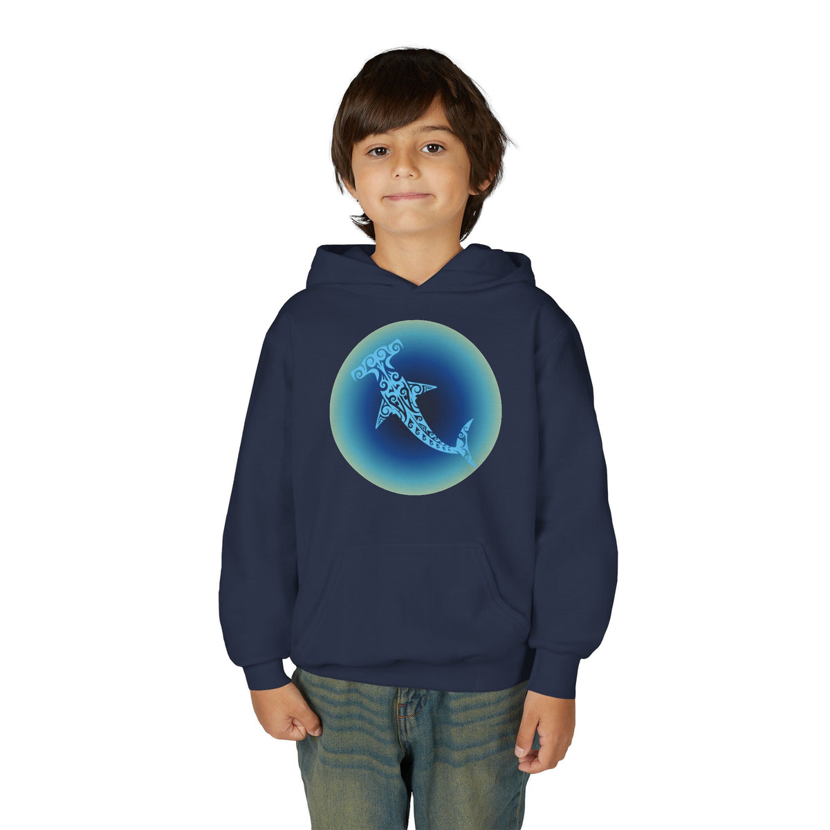 Tribal Hammerhead Youth Hoodie