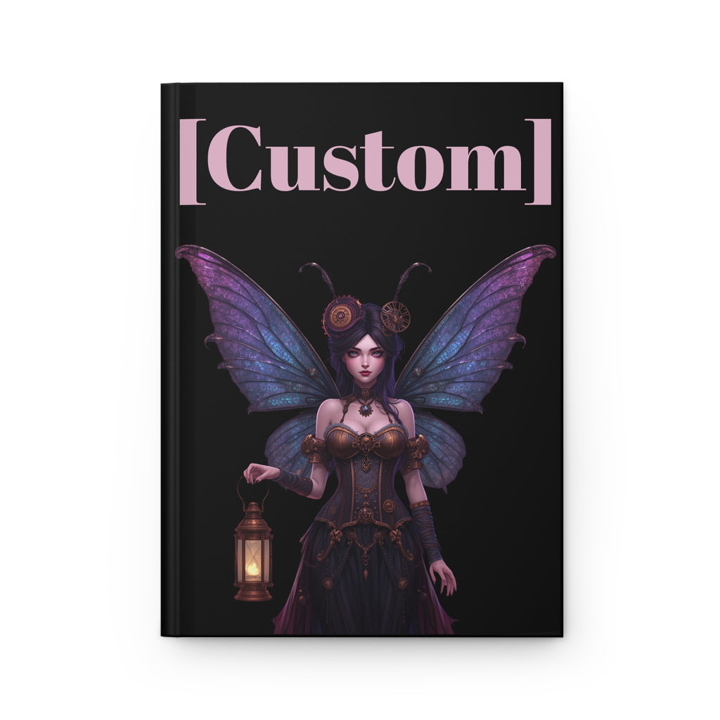 Journal | Custom Name Matte Steampunk Fairy Hardcover Notebook
