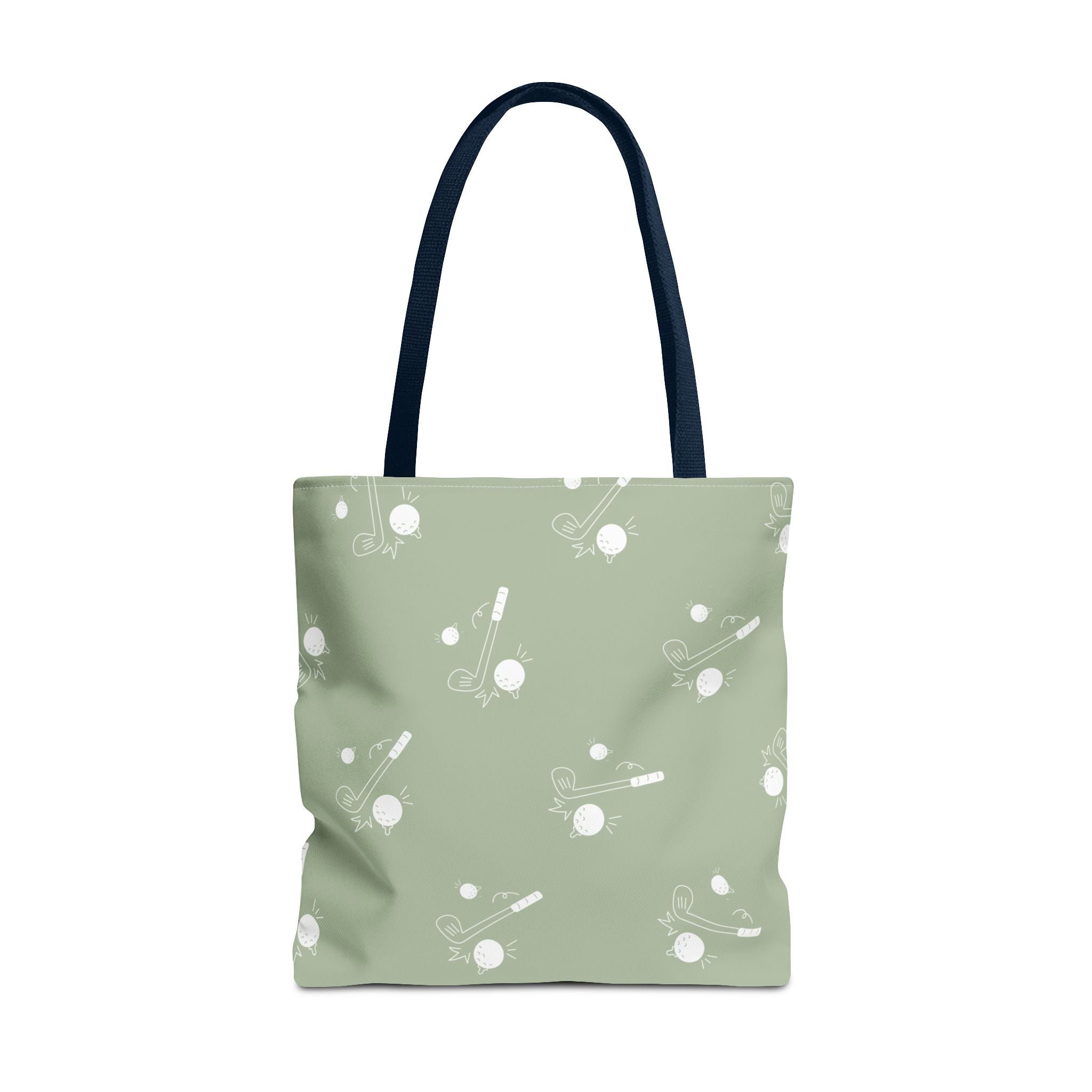Tote Bag | Sage Green and Golf Pattern Shoulder Bag