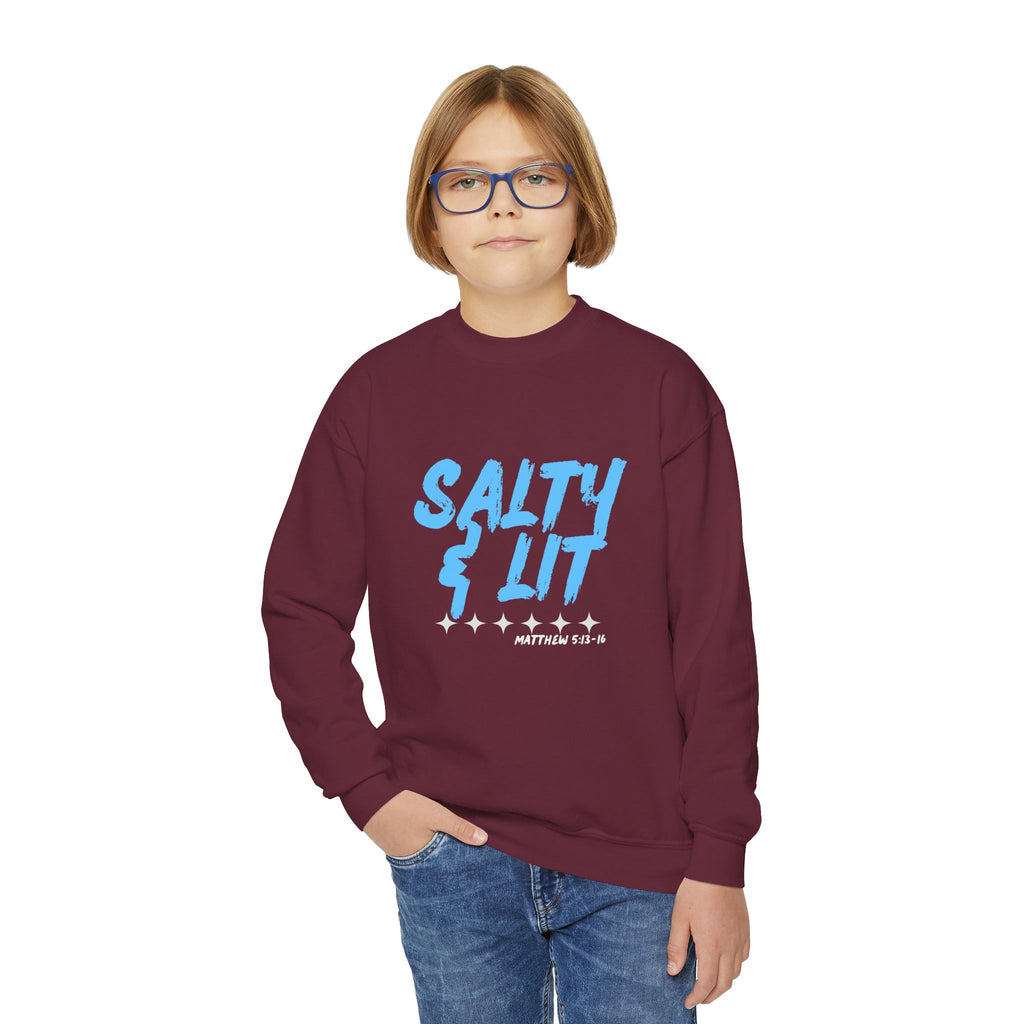 “Salty & Lit” Christian Graphic Sweatshirt