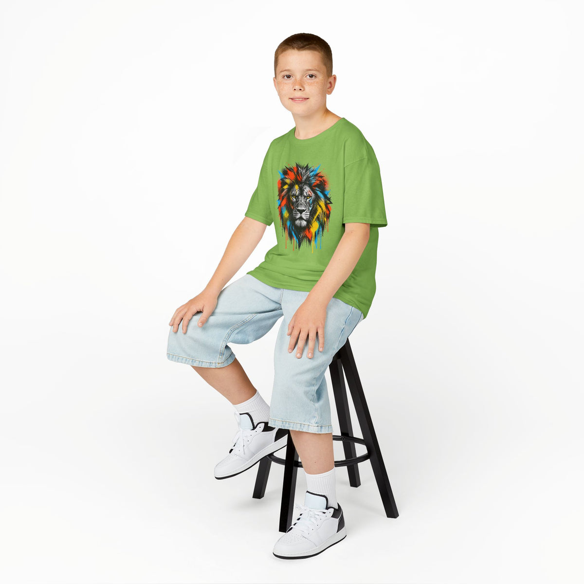 Lion Spirit Colorful Drip T-Shirt