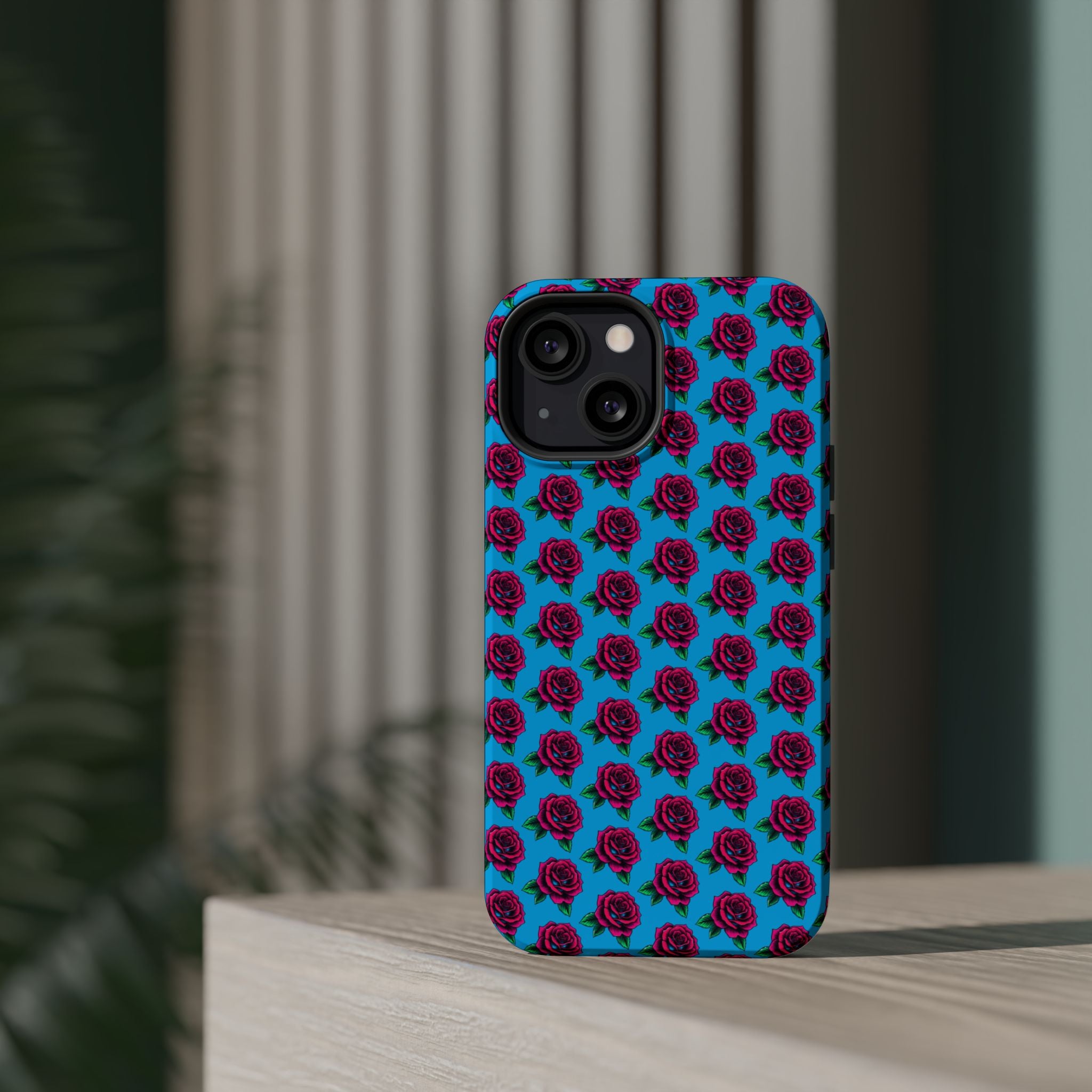 Phone Cases | Bright Rose Pattern Magnetic Impact-Resistant Case