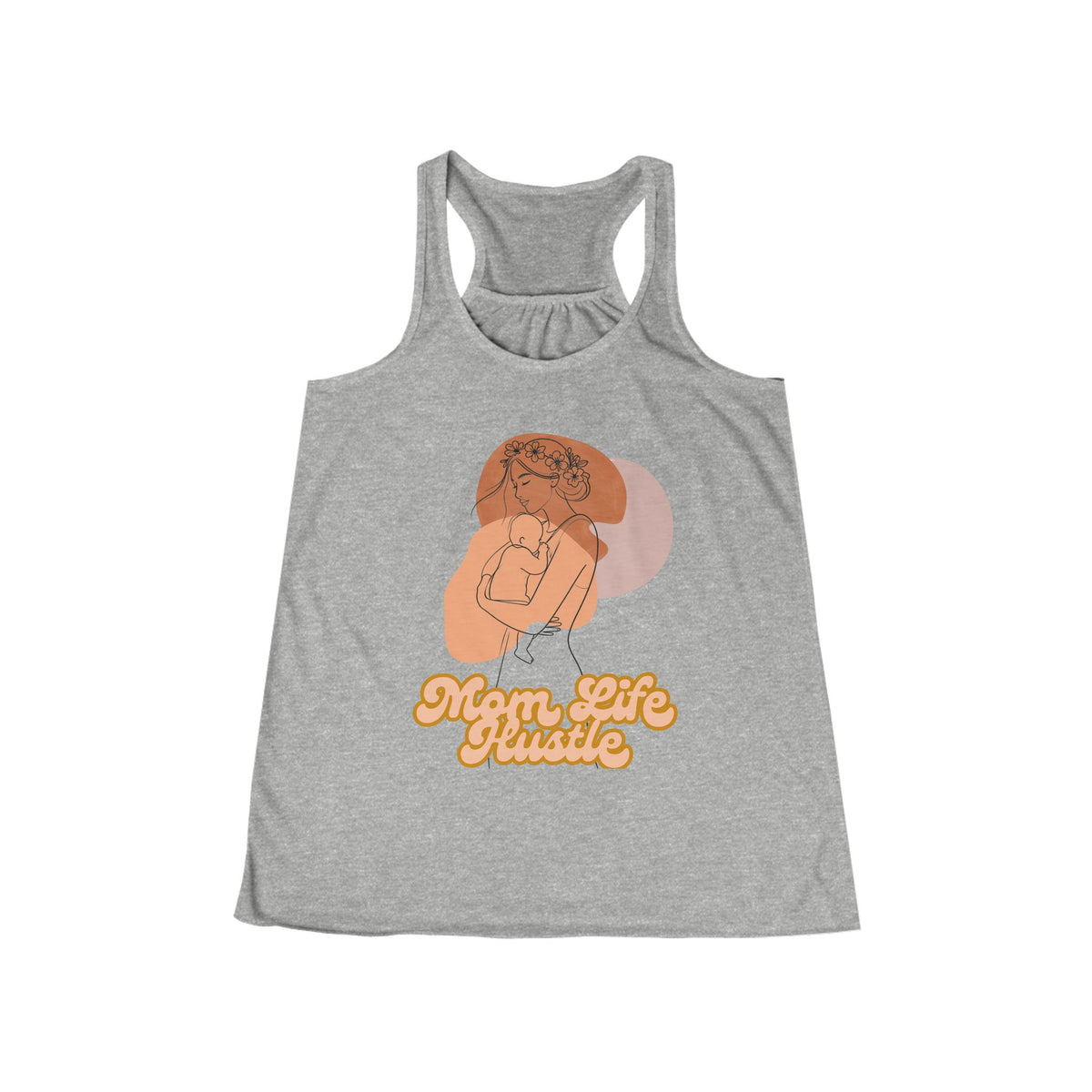Women's Retro "Mom Life" Illustration Racerback Tank Top