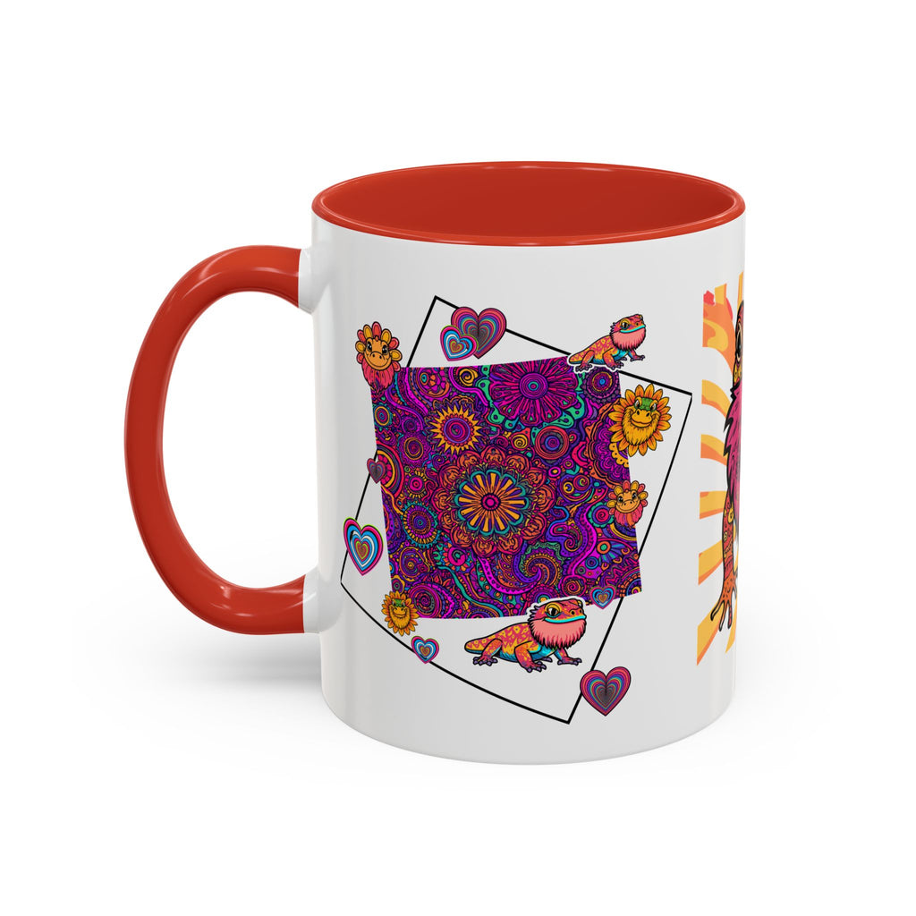 Coffee Mug | Psychedelic Lizards Accent Ceramic Mug