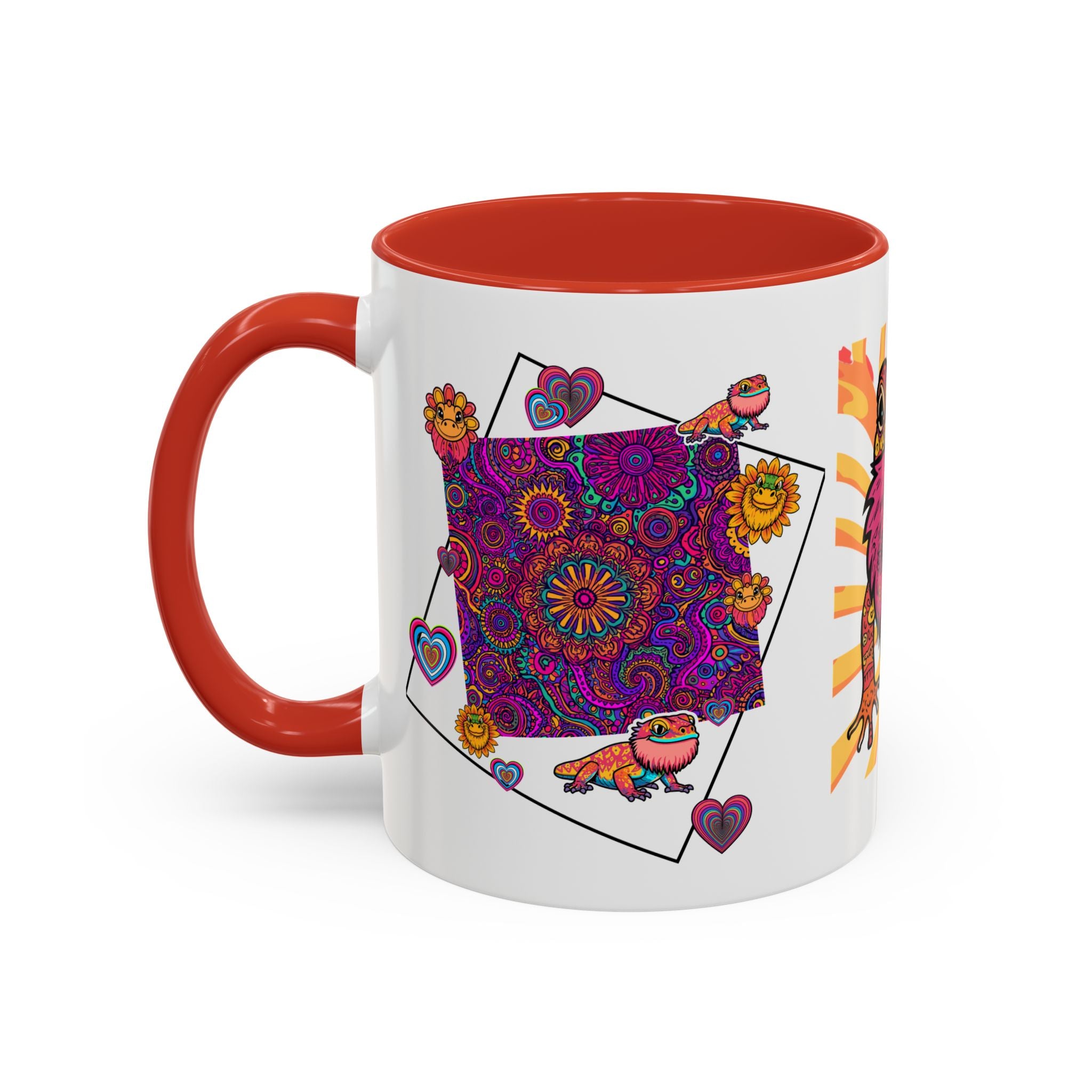Coffee Mug | Psychedelic Lizards Accent Ceramic Mug