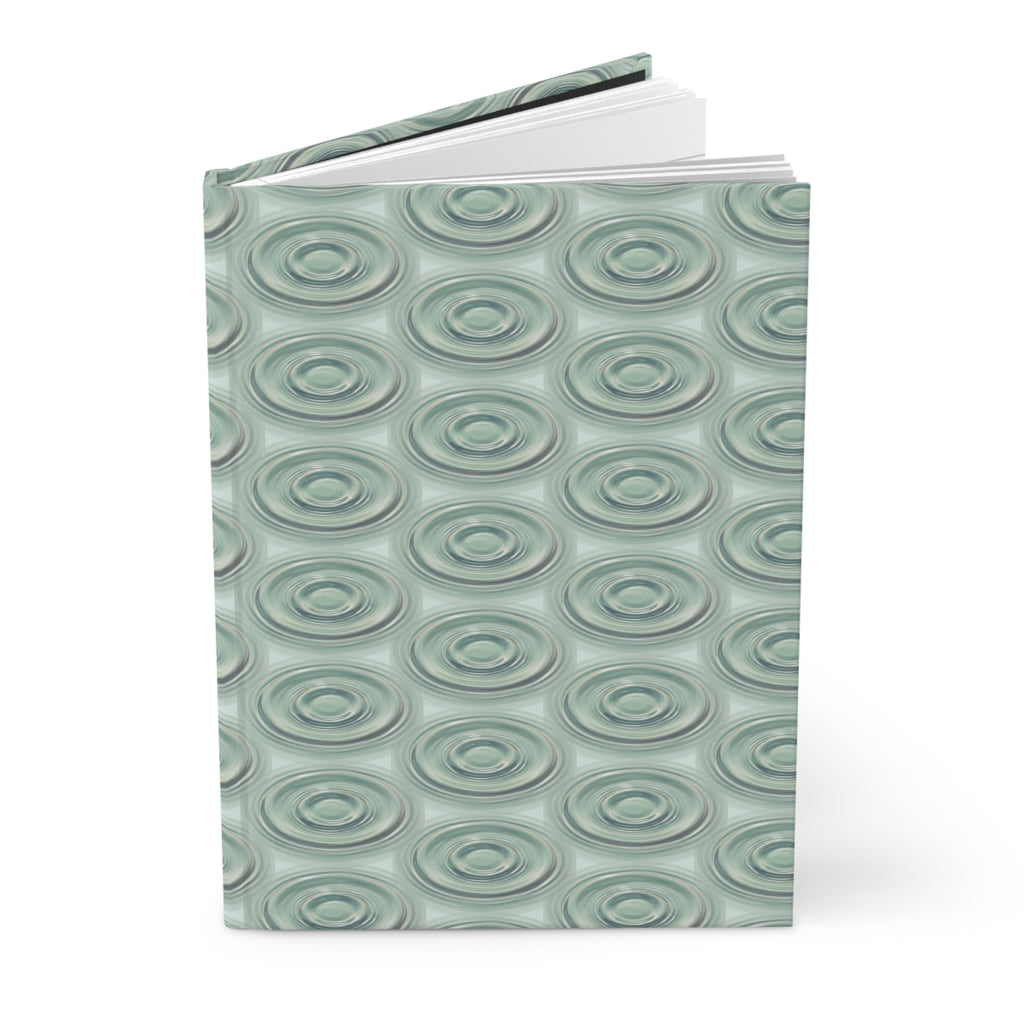 Journal | Modern Abstract Aqua Ripple Hardcover Notebook