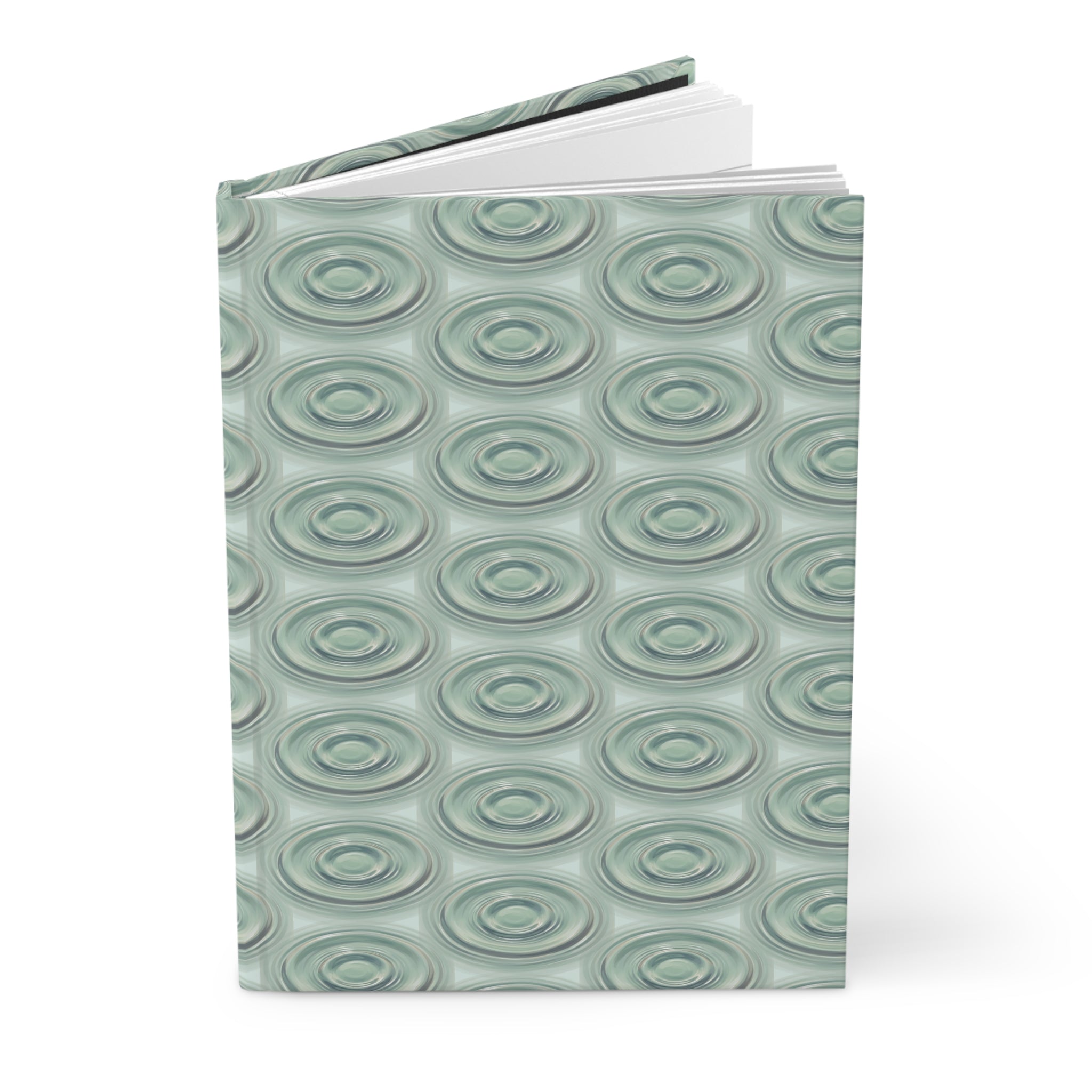 Journal | Modern Abstract Aqua Ripple Hardcover Notebook