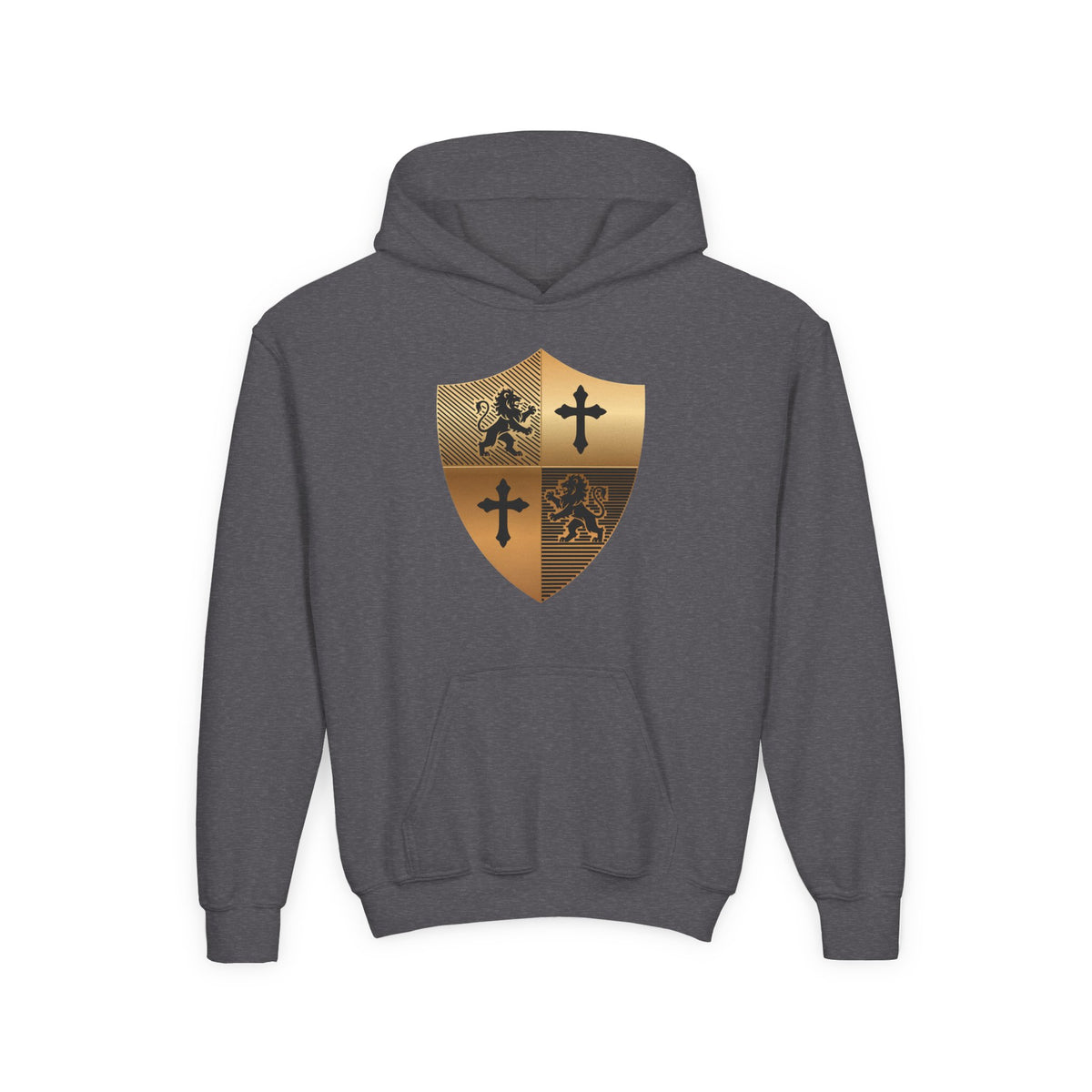 Gold Medieval Shield Crest Hoodie