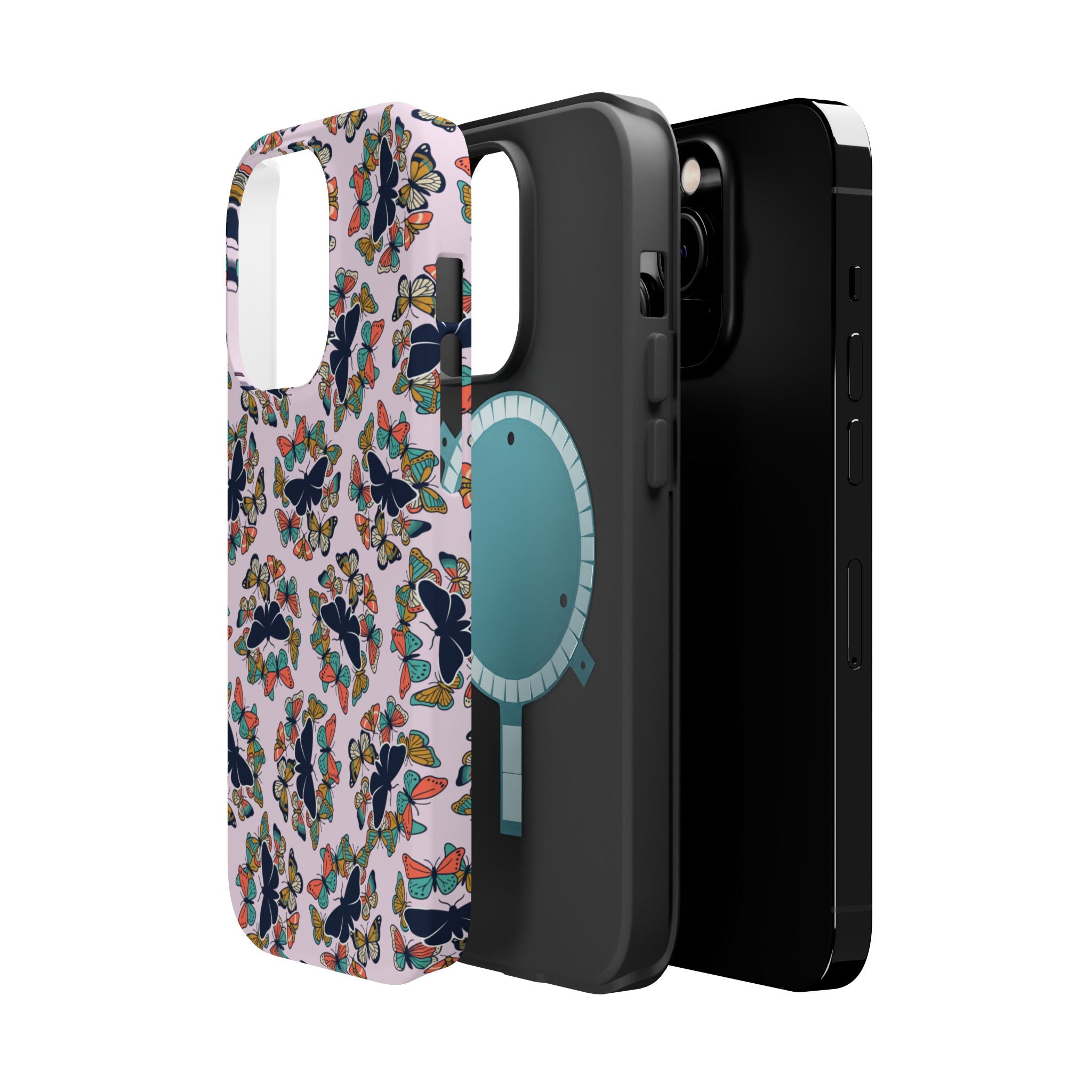 Phone Cases | Pastel Butterflies and Moths Pattern Magnetic Impact-Resistant Case