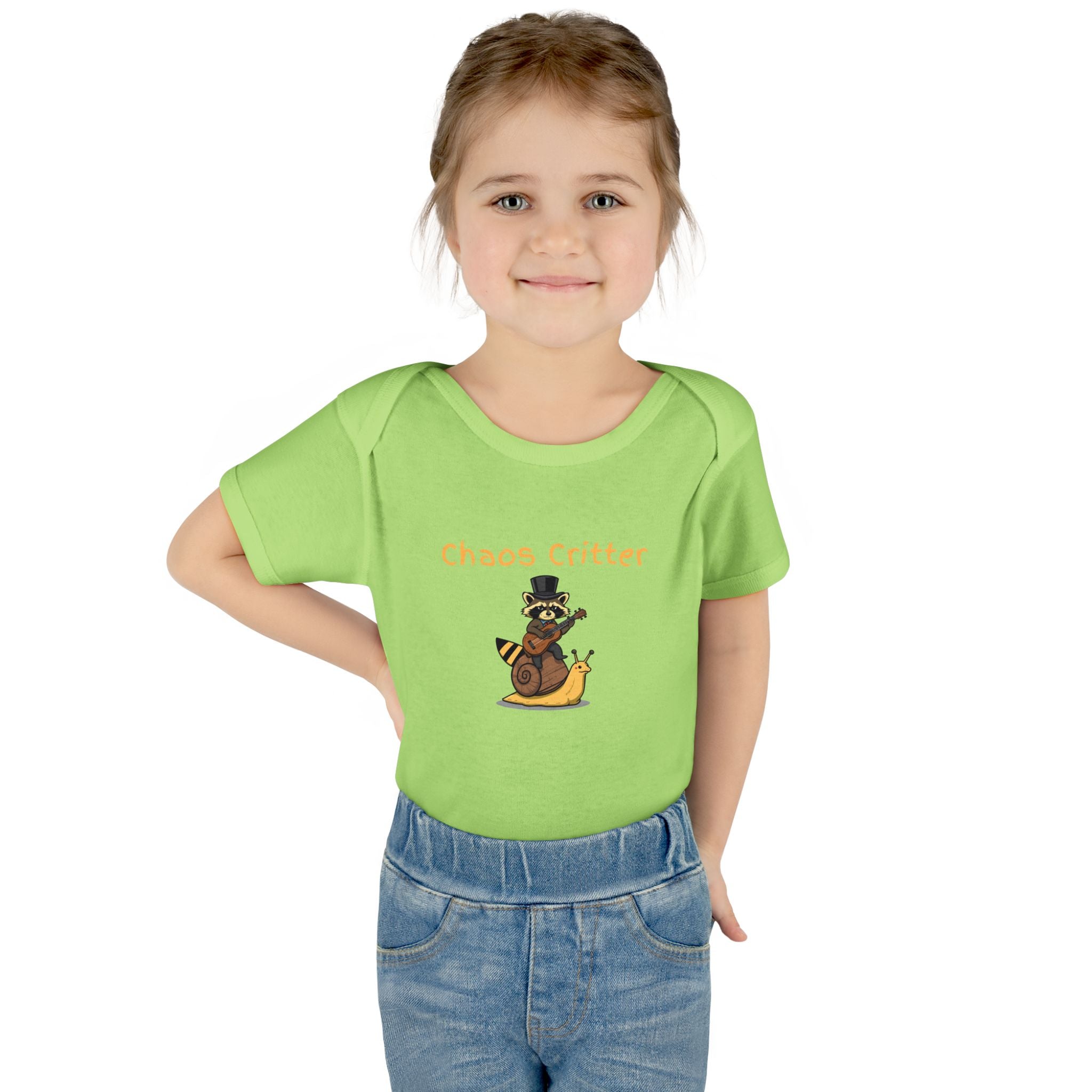 Baby Bodysuit | 'Chaos Critter' Playful Racoon Baby Onesie
