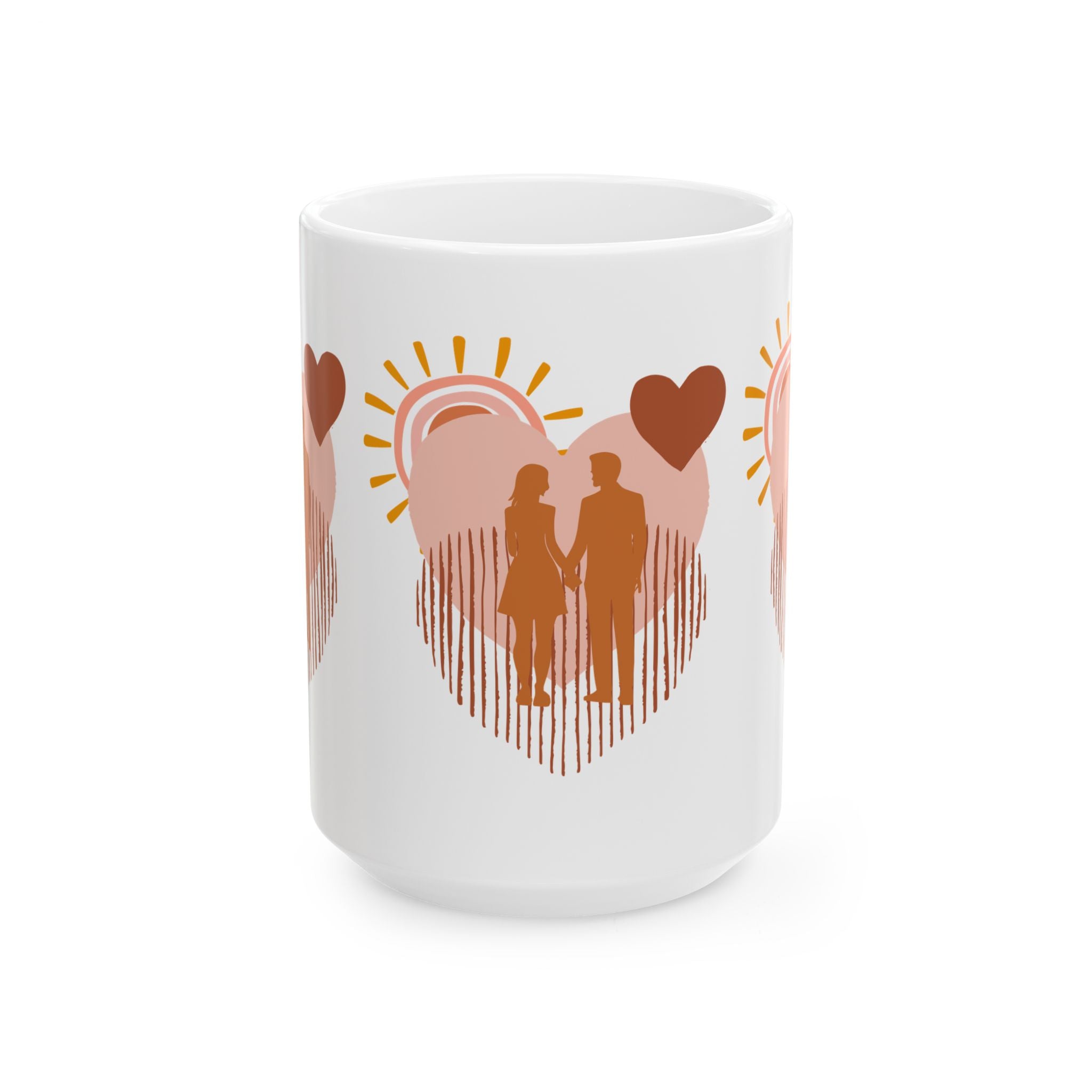 Coffee Mug | Romantic Heart Silhouette Coffee Cup (11oz/15oz)
