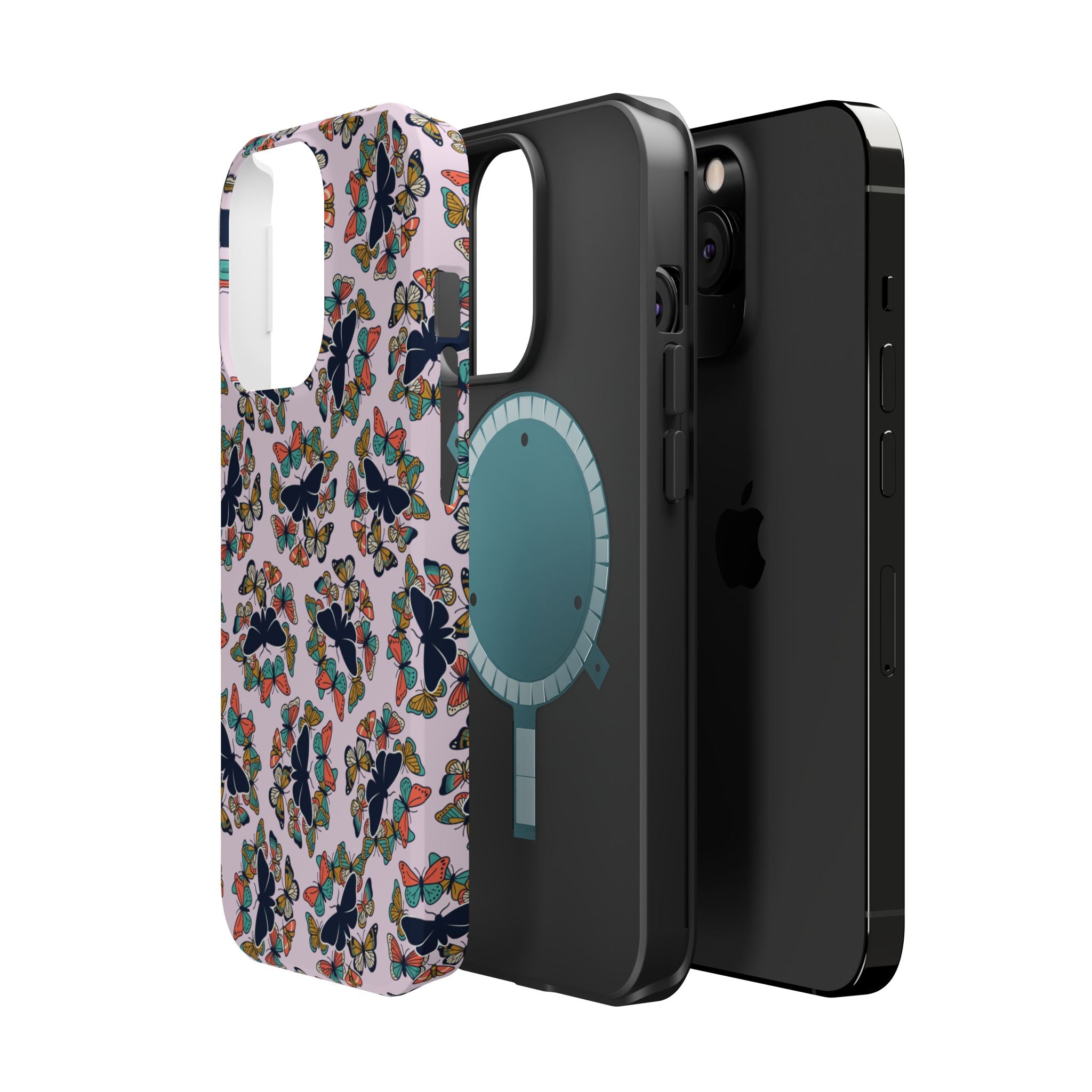 Phone Cases | Pastel Butterflies and Moths Pattern Magnetic Impact-Resistant Case