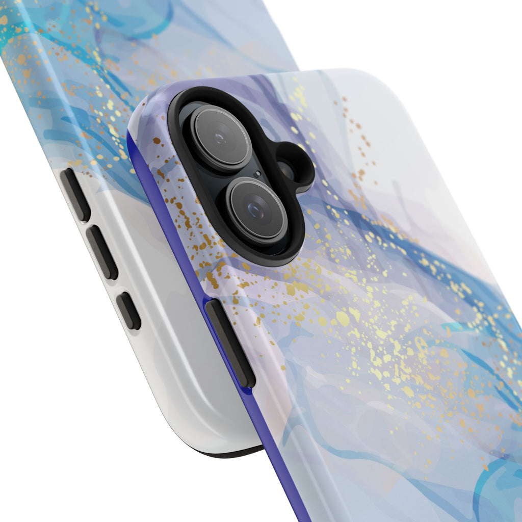 Phone Case | Gold Fleck Blue Marble Tough Protective Phone Cover